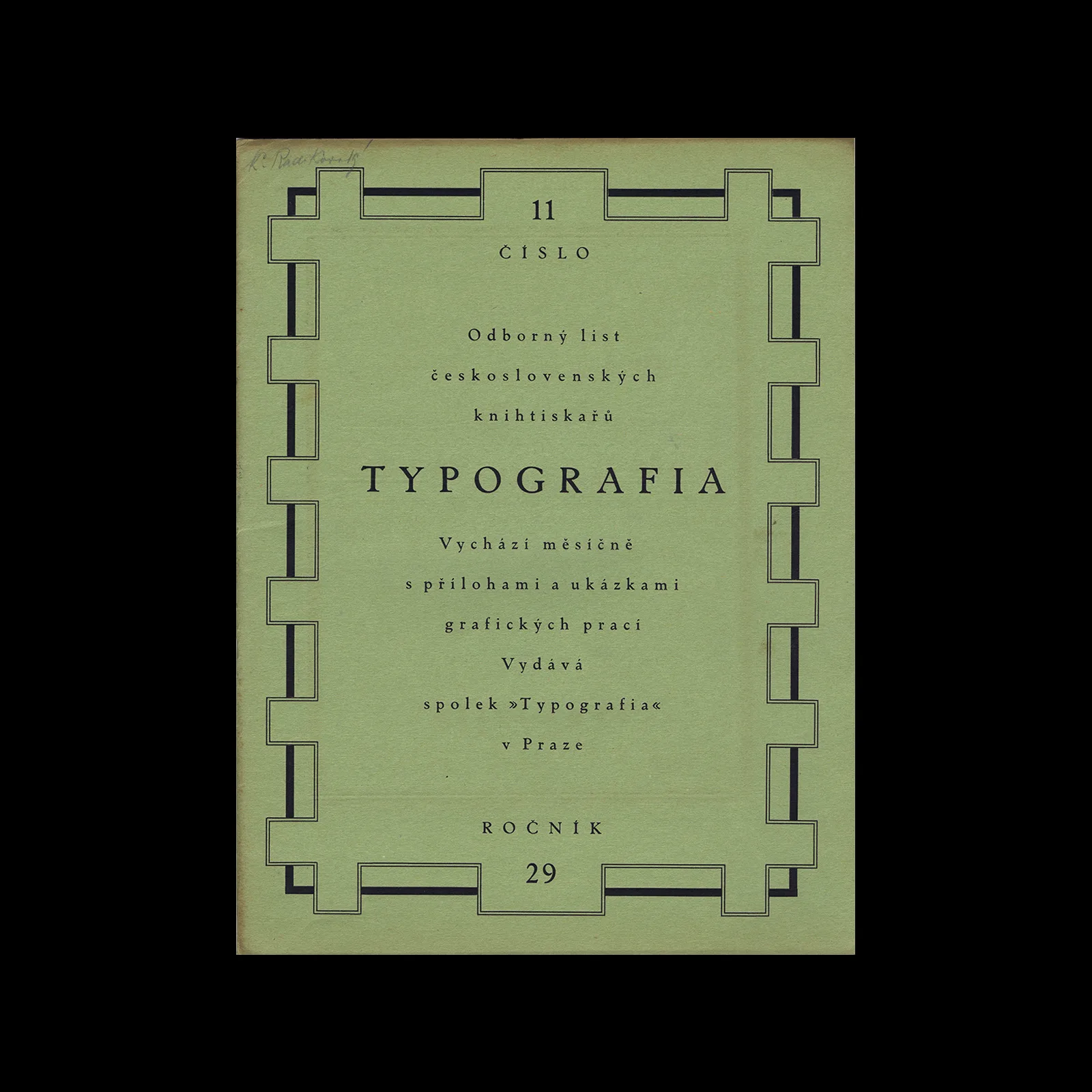 Typografia, ročník 29, 11, 1922
