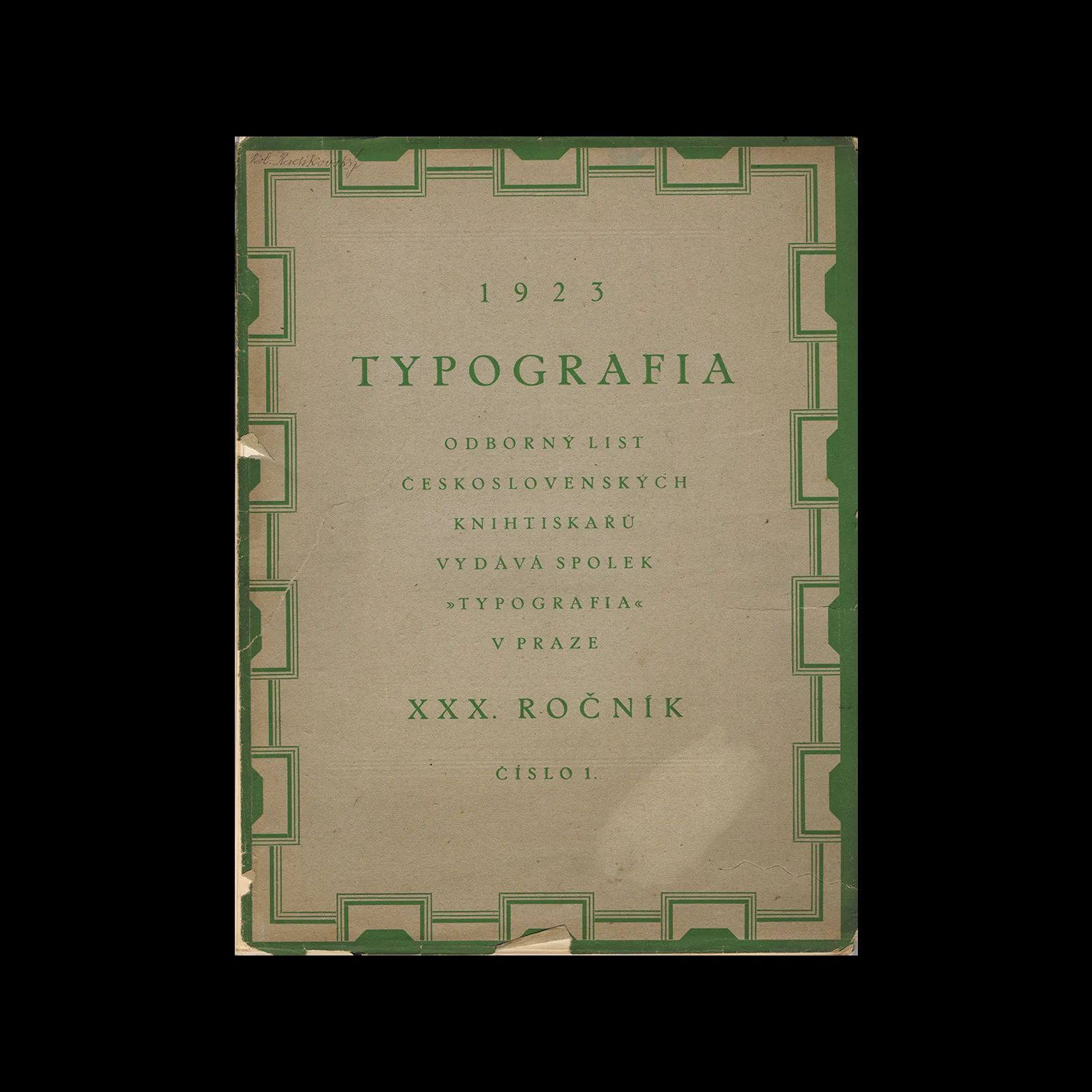 Typografia, ročník 30, 01, 1923