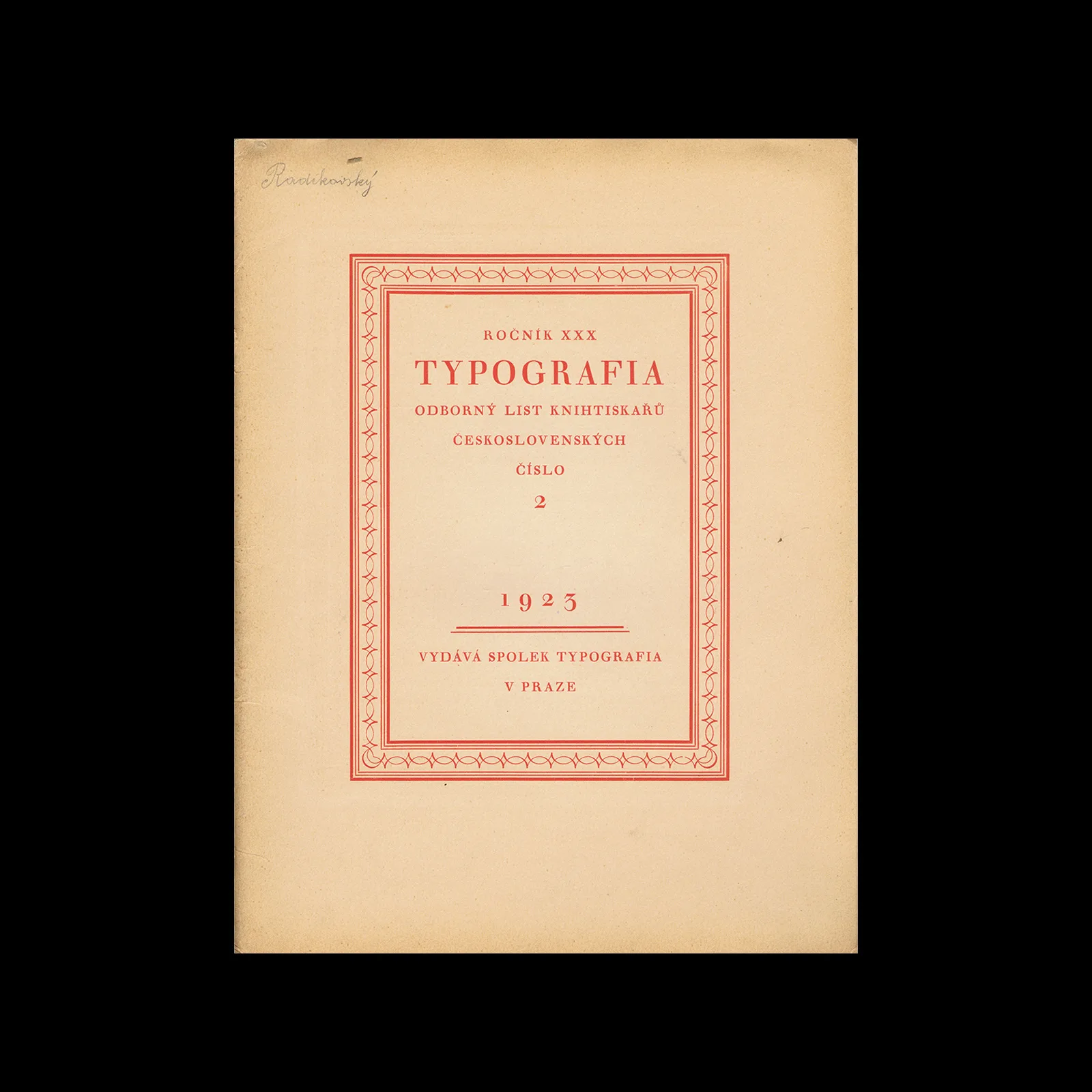 Typografia, ročník 30, 02, 1923