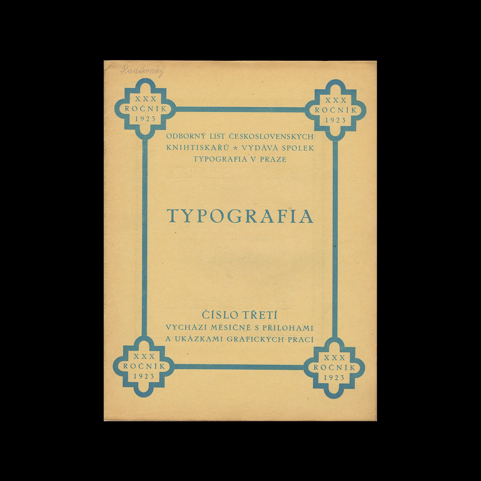 Typografia, ročník 30, 03, 1923