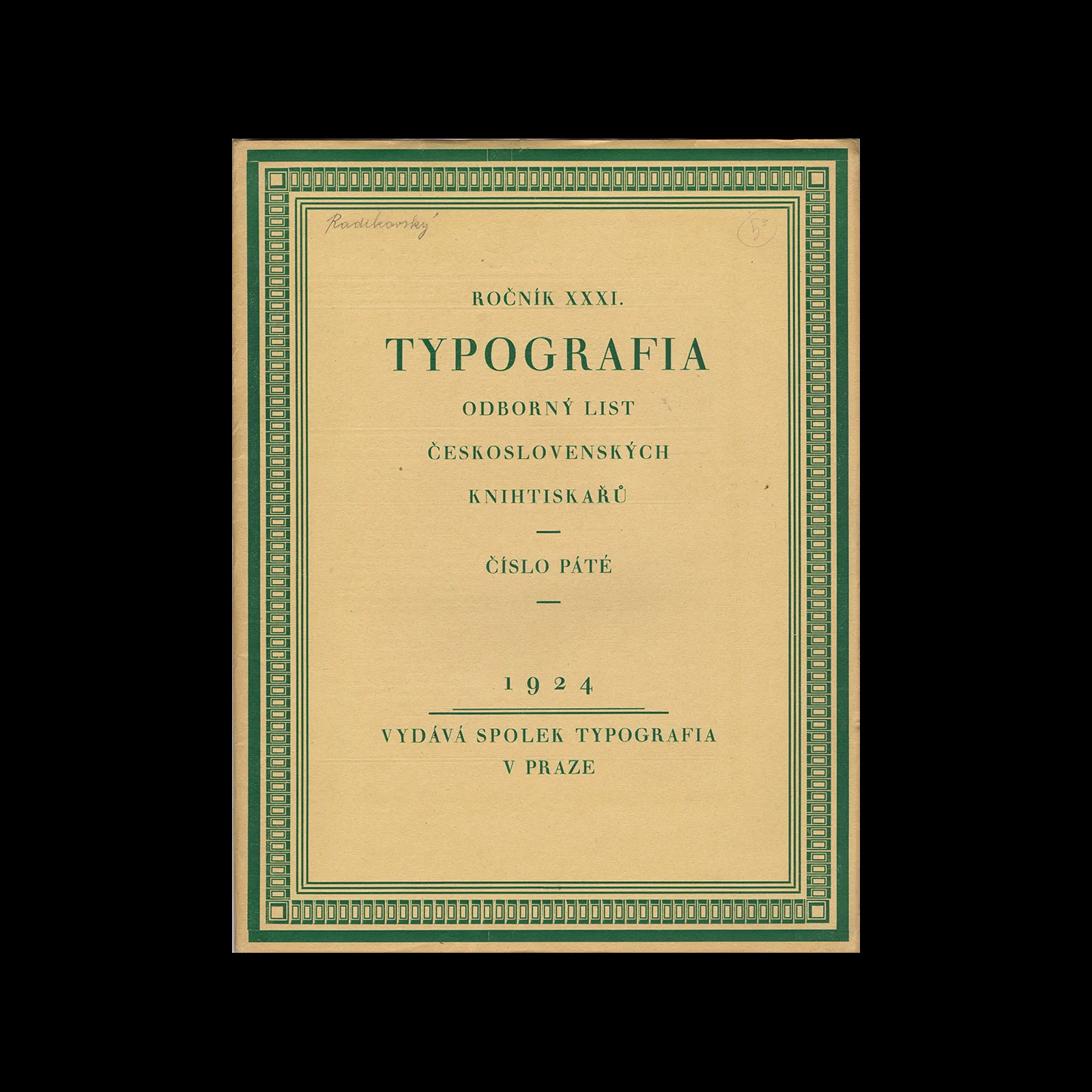 Typografia, ročník 31, 04, 1924