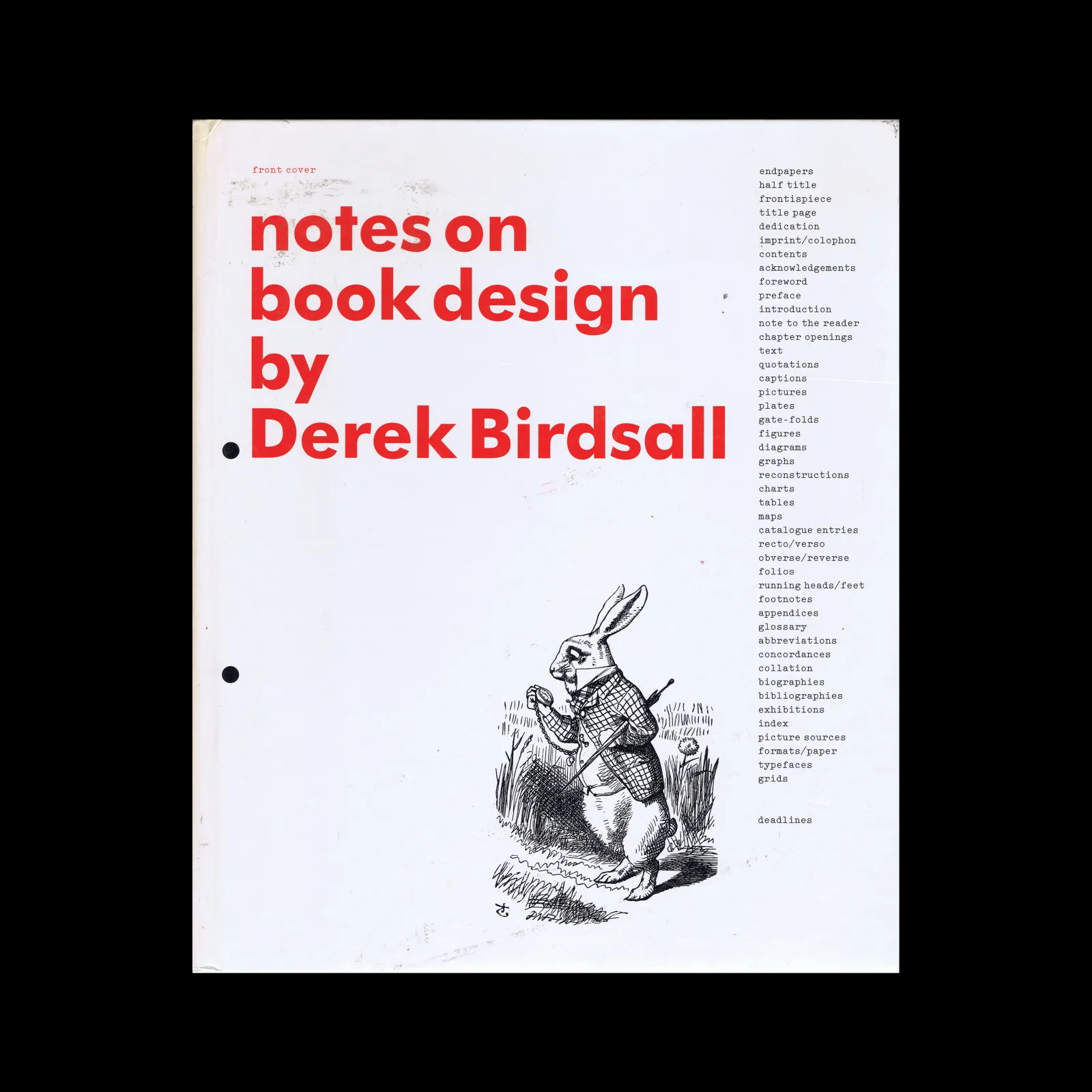 Notes on book design by Derek Birdsall, Yale University Press, 2004