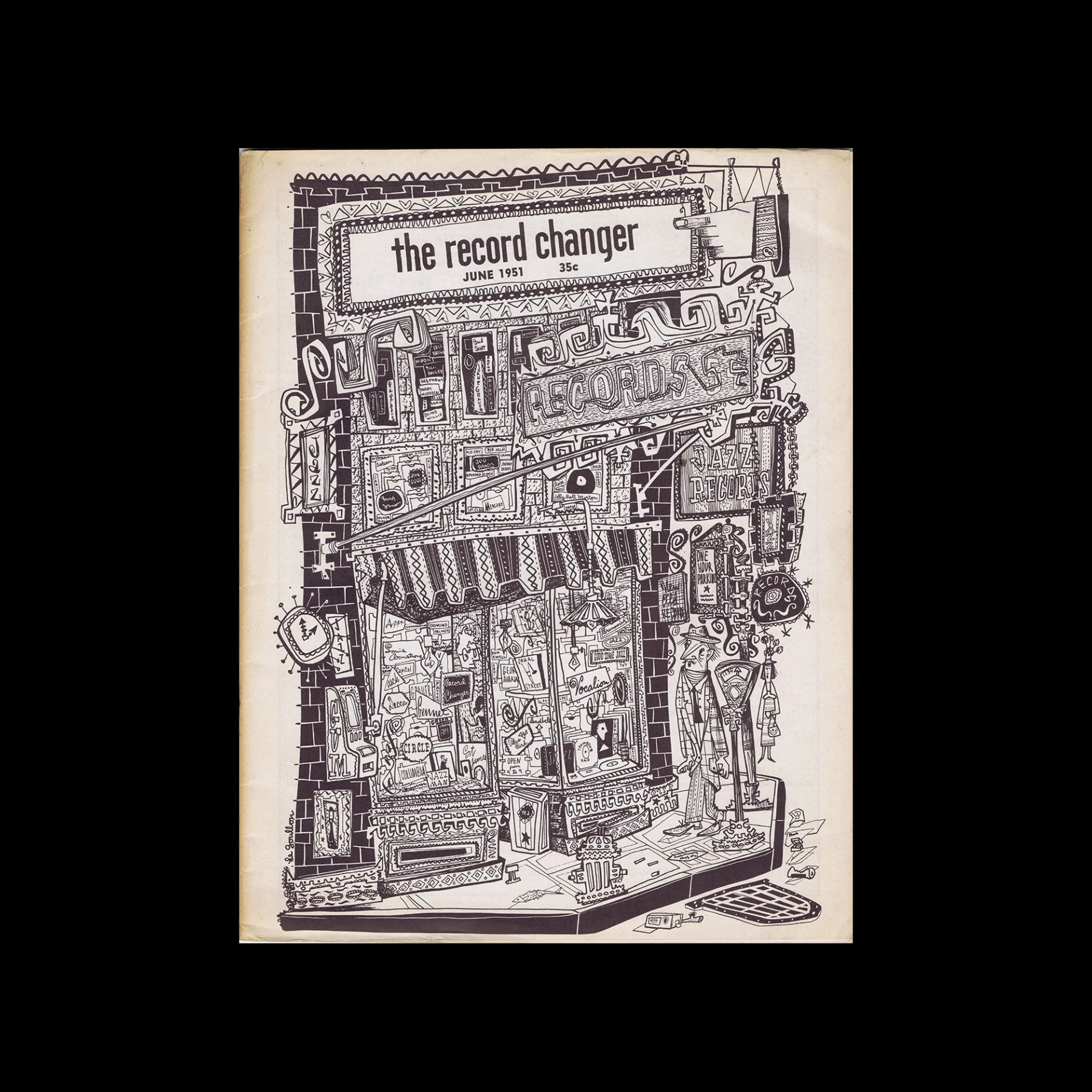 The Record Changer, Vol 10, No. 06, June 1951 1 The Record Changer, June 1951. Cover design by Lamartine Le Goullon