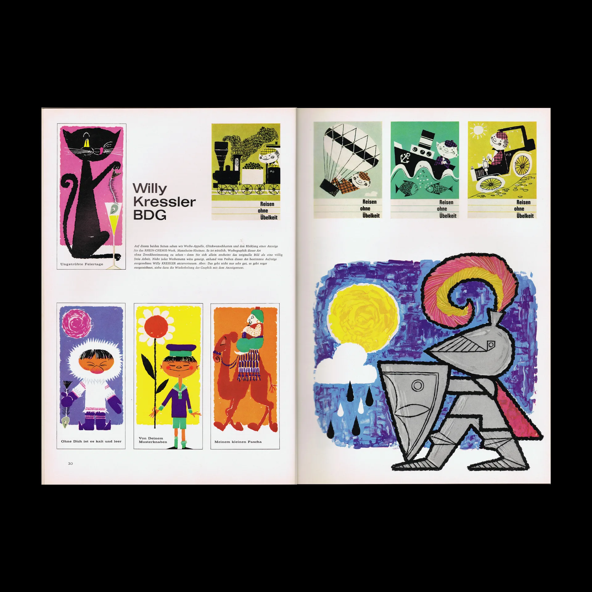 The work of Willy Kressler. Scanned from Graphik – Werbung + Formgebung, 12, 1964 