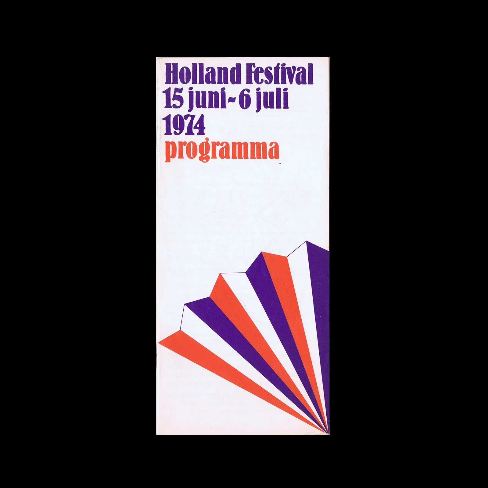 Holland Festival, Programme, 1974