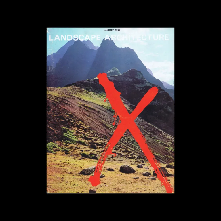 Landscape Architecture, Vol 58, No. 2, January 1968. Cover design by Robert Grimes