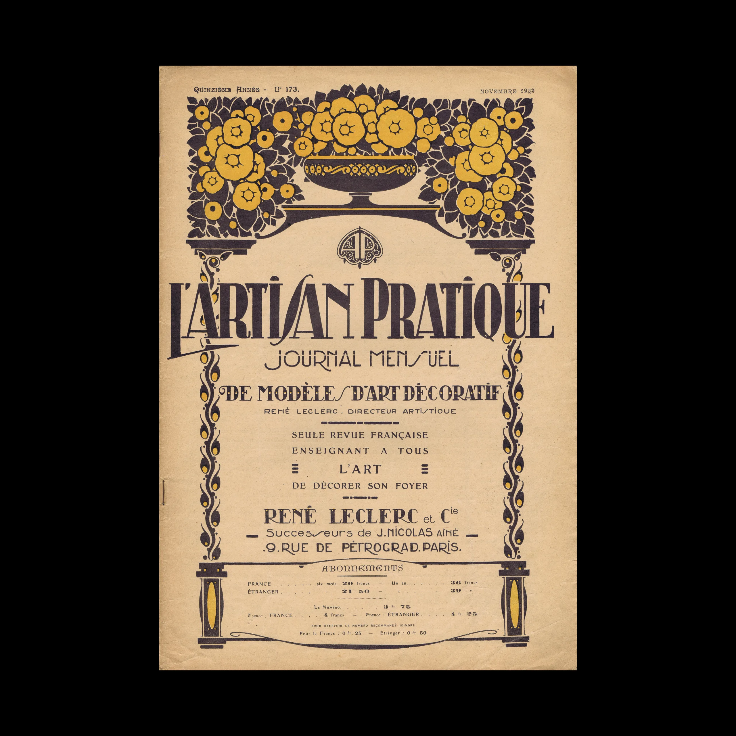 L’artisan Pratique, Quinzième Année - No. 173, Novembre 1923