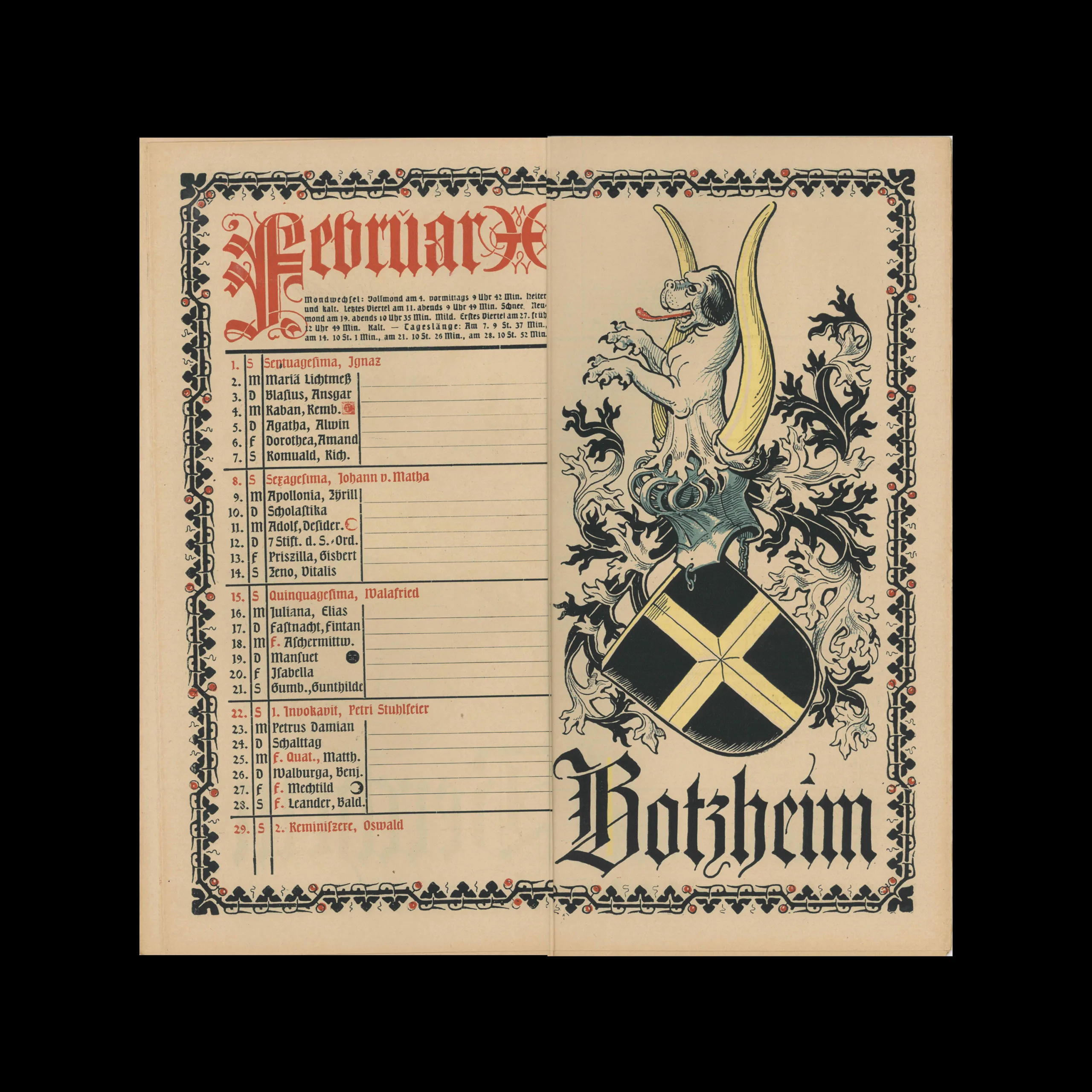 Münchener Kalender, Otto Hupp, 1920