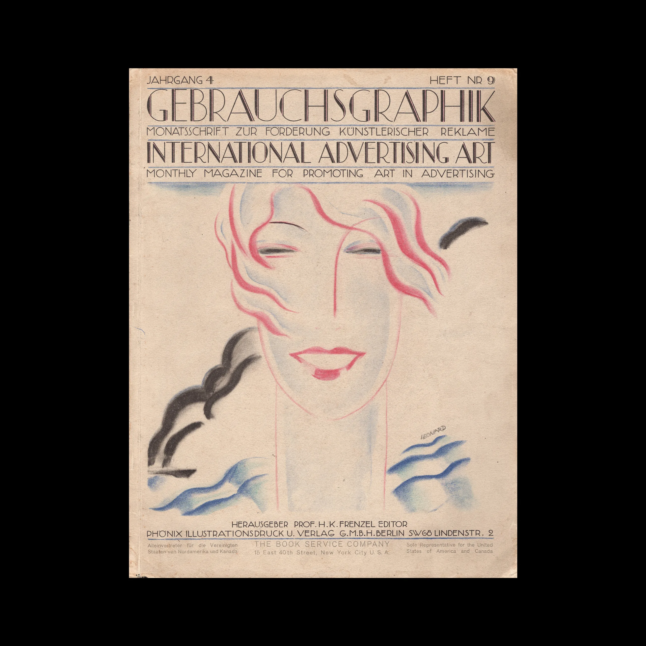 Gebrauchsgraphik, 09, 1927. Cover design by Robert Leonard
