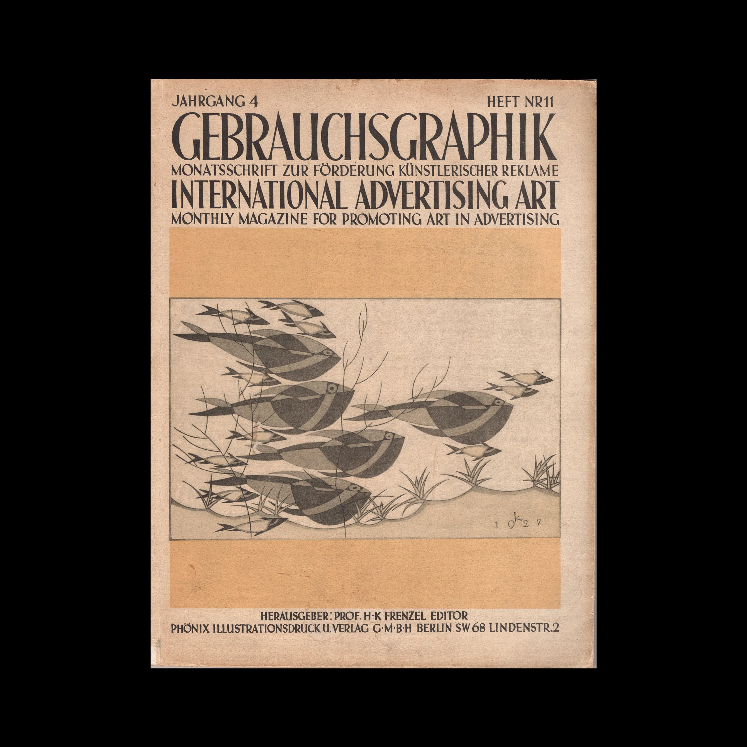 Gebrauchsgraphik, 11, 1927. Cover design by Julius Klinger 