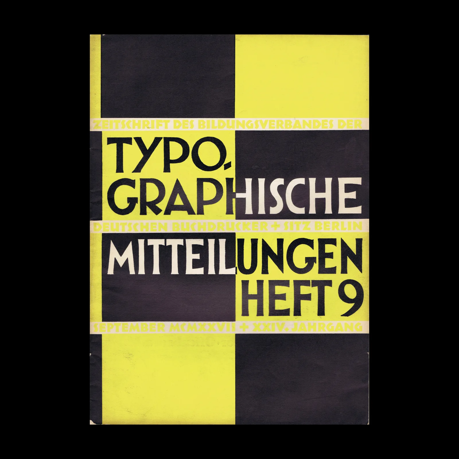 Typographische Mitteilungen, Vol 24, No 09, September 1927
