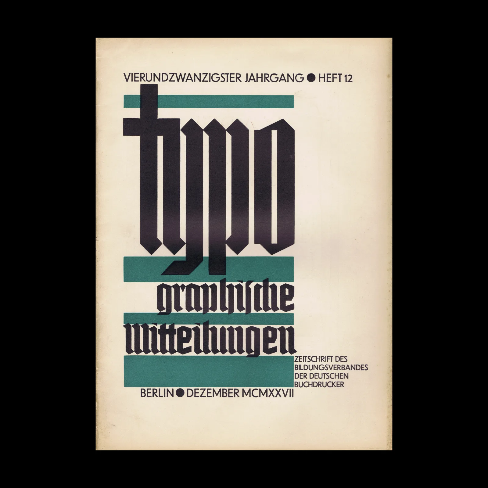 Typographische Mitteilungen, Vol 24, No 12, December 1927