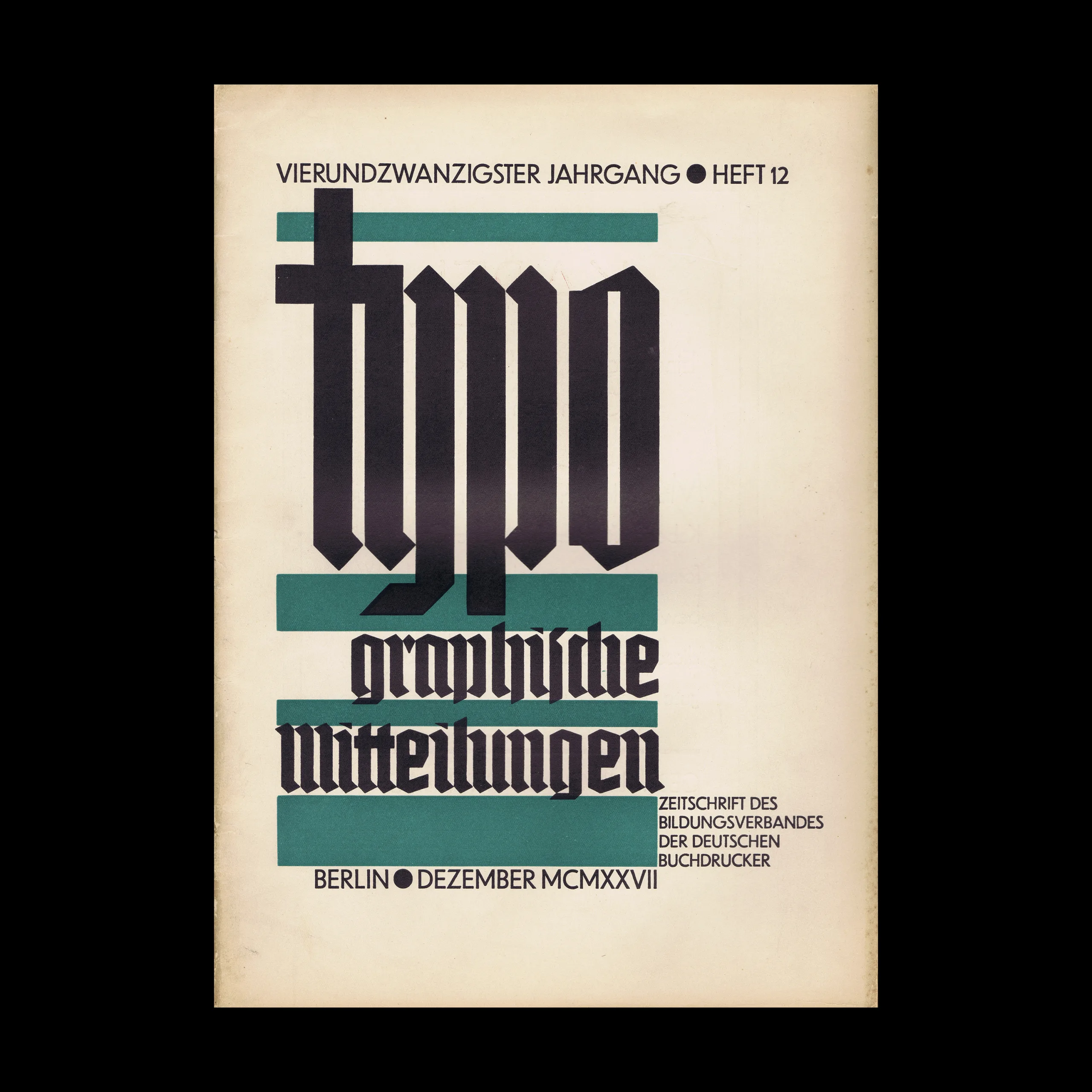 Typographische Mitteilungen, Vol 24, No 12, December 1927