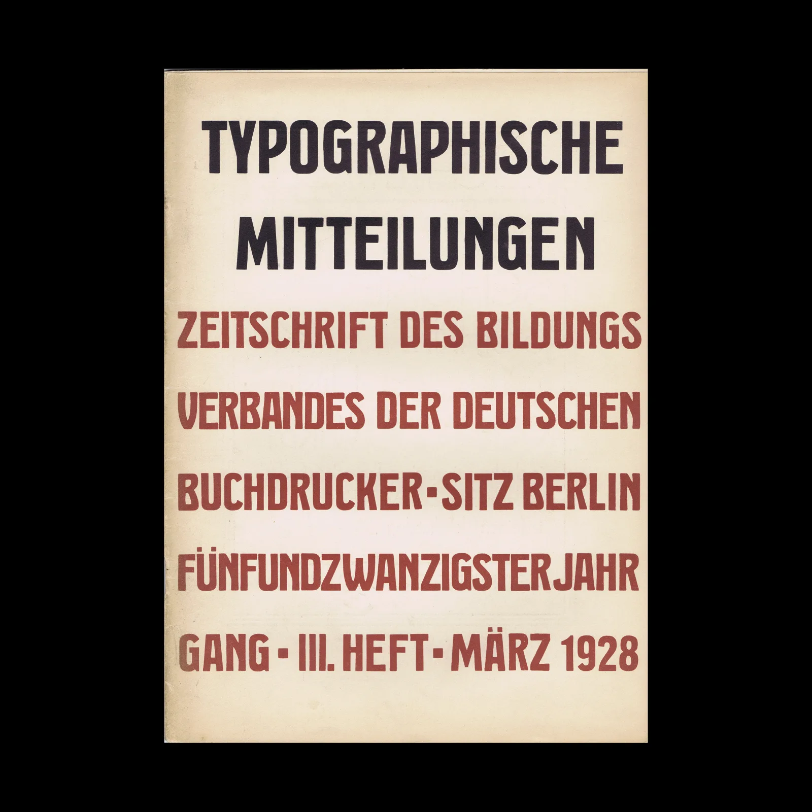 Typographische Mitteilungen, Vol 25, No 03, March 1928