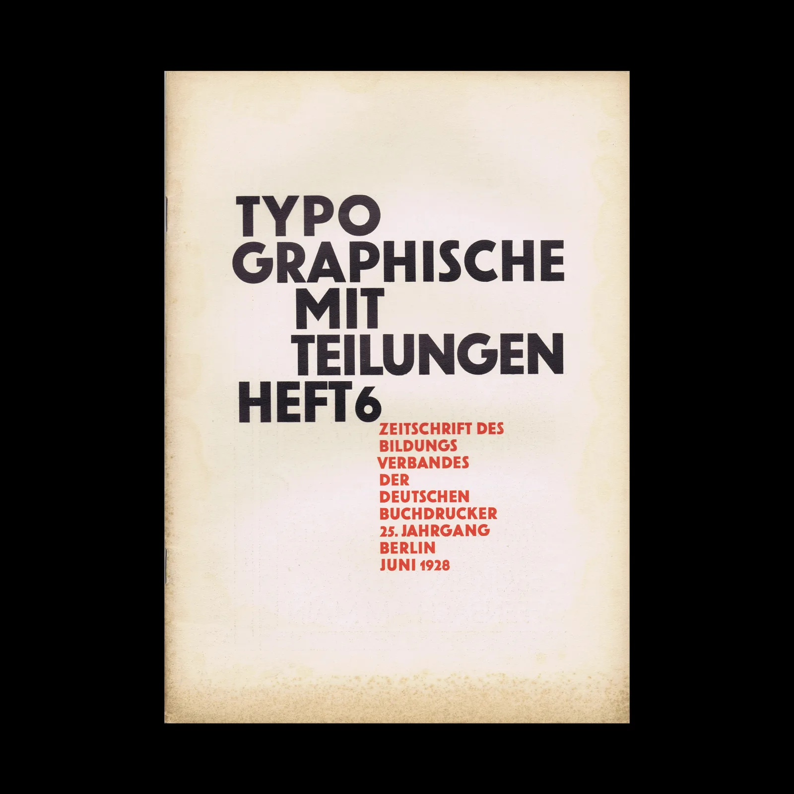 Typographische Mitteilungen, Vol 25, No 06, June 1928