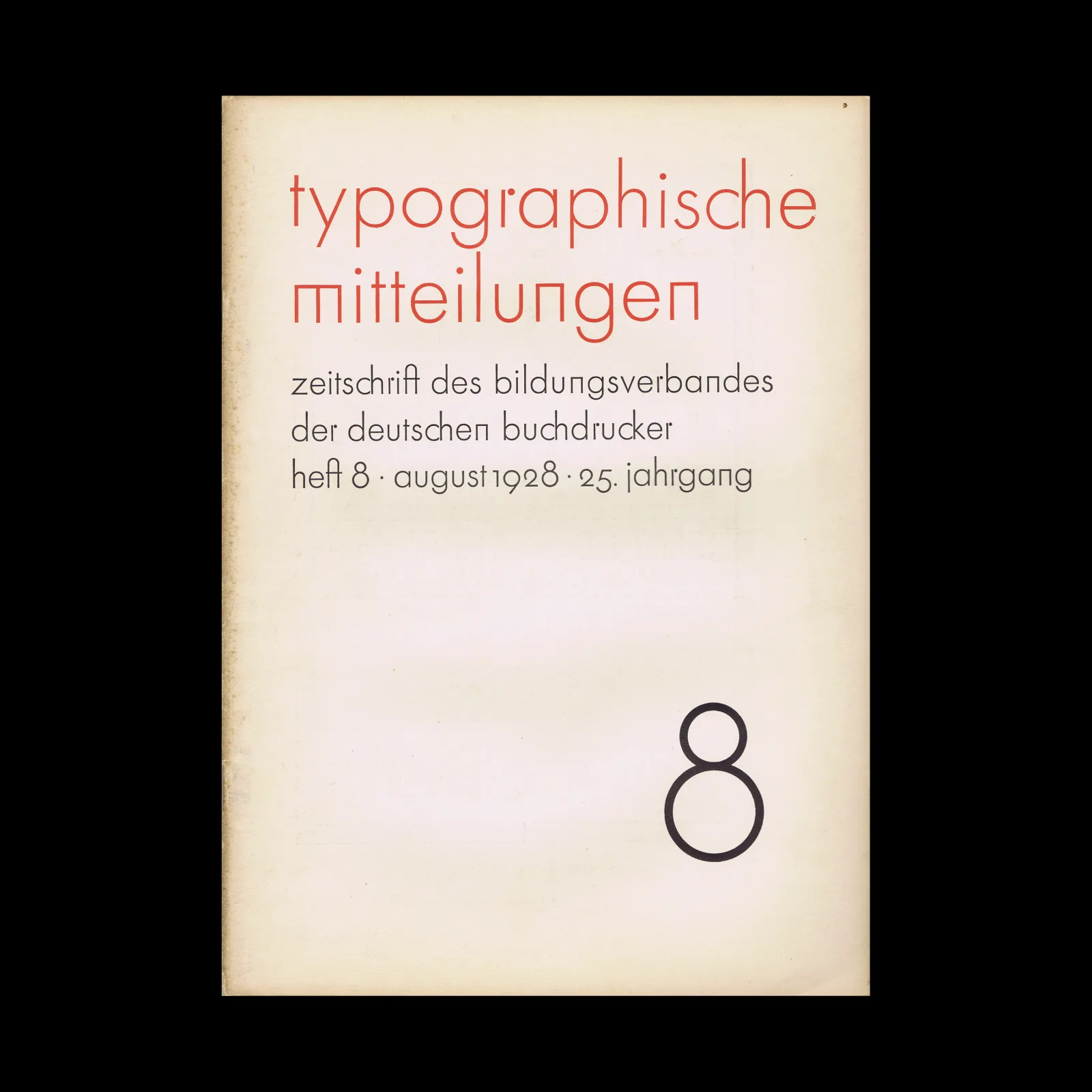 Typographische Mitteilungen, Vol 25, No 08, August 1928