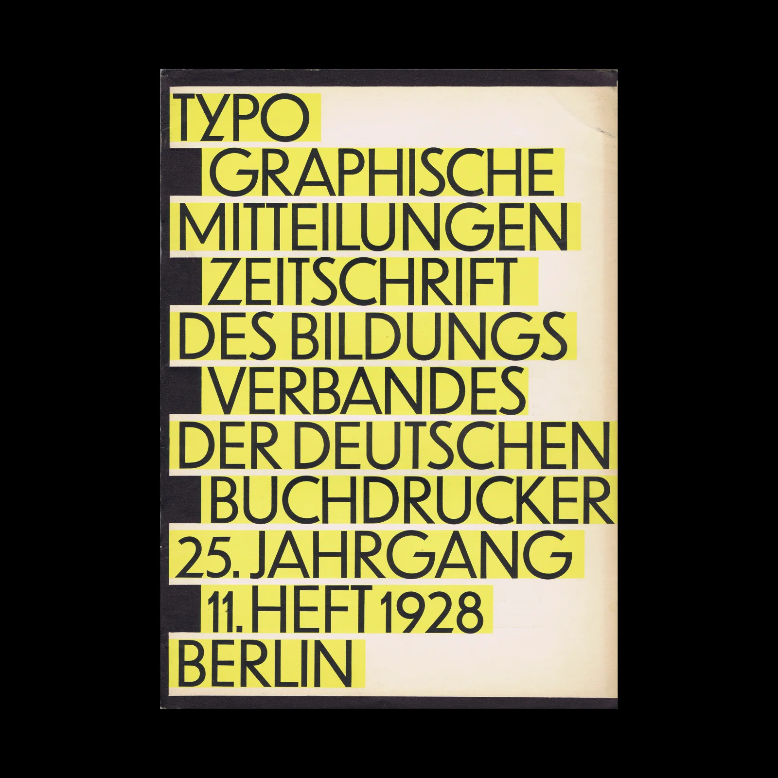 Typographische Mitteilungen, Vol 25, No 11, November 1928