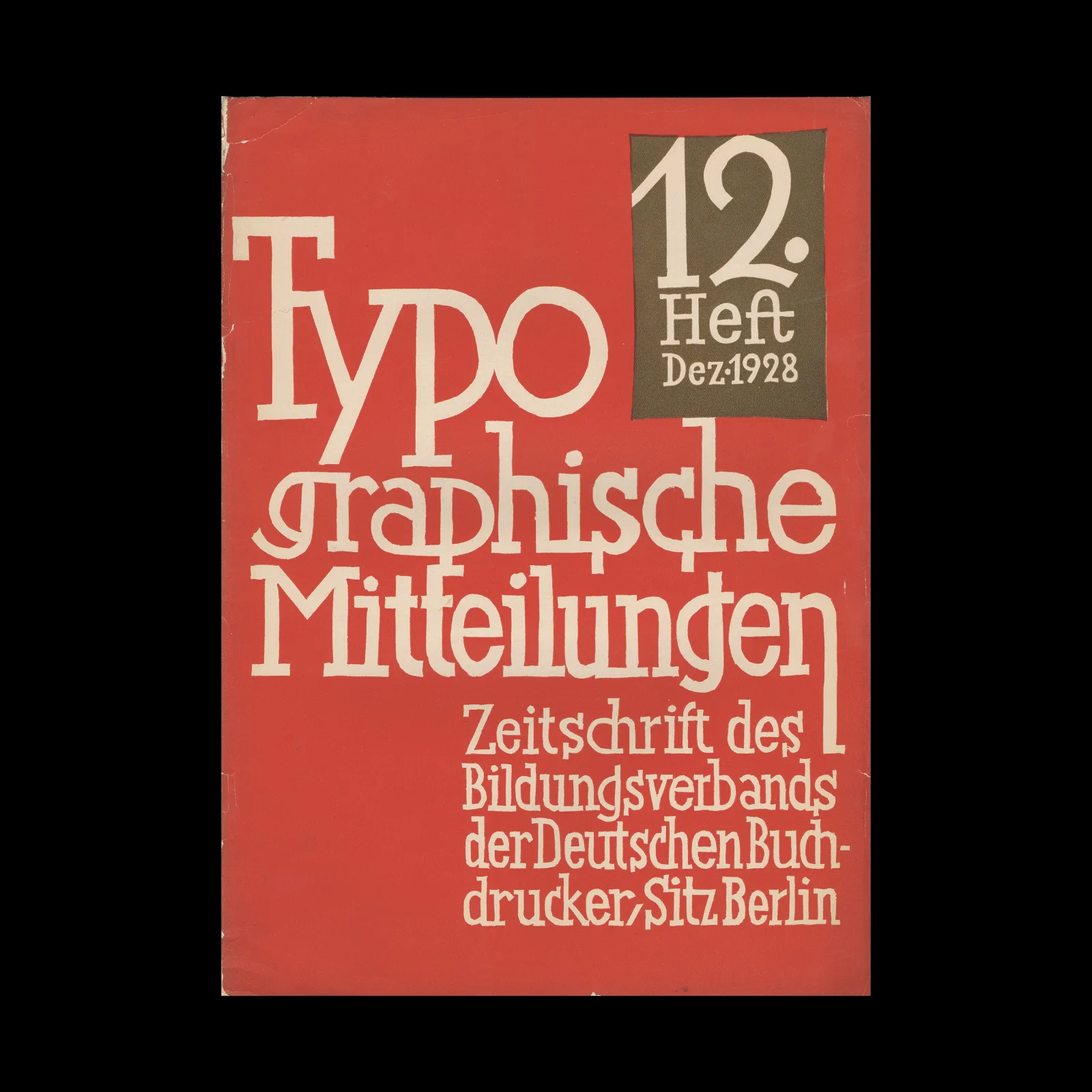 Typographische Mitteilungen, Vol 25, No 12, December 1928
