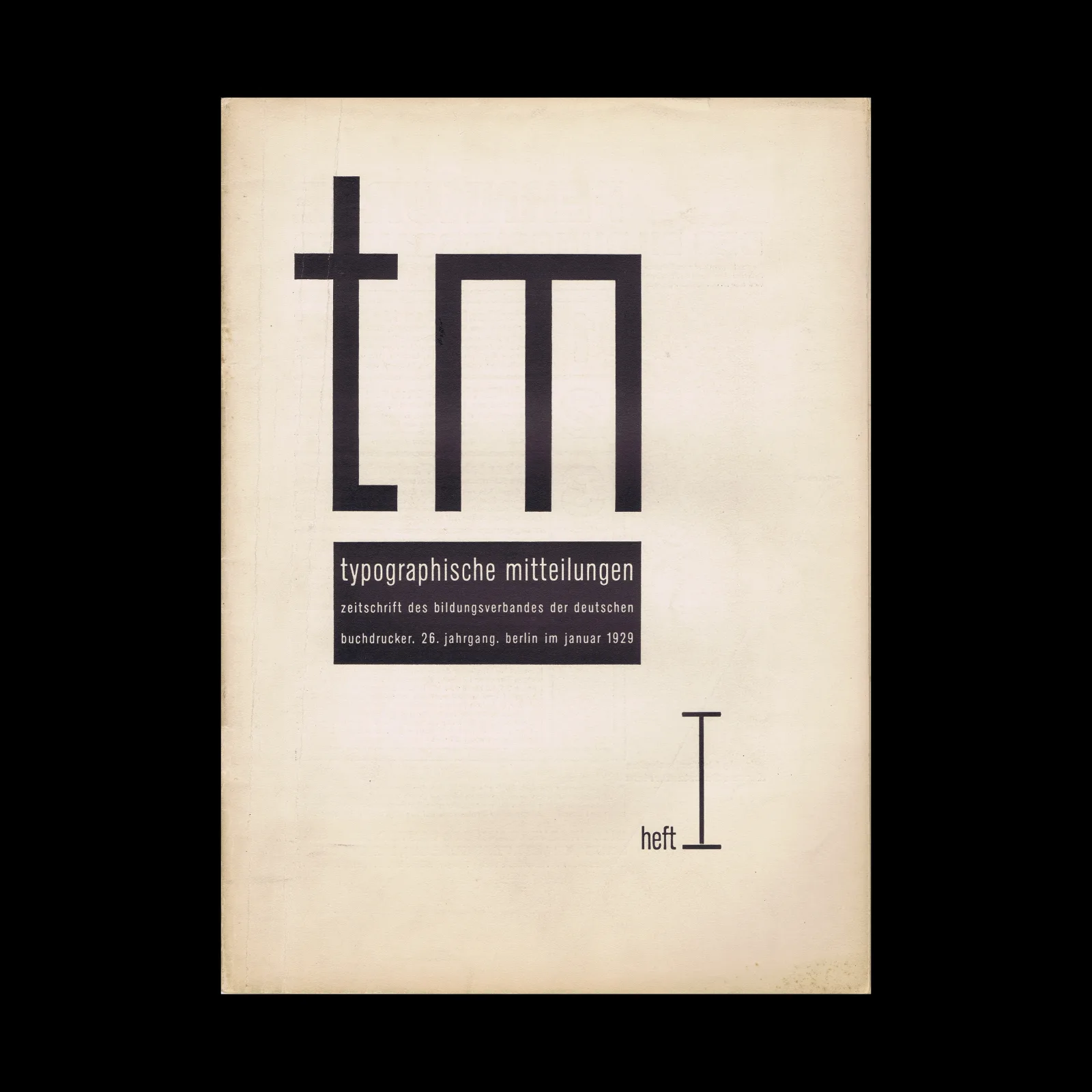 Typographische Mitteilungen, Vol 26, No 01, January 1929