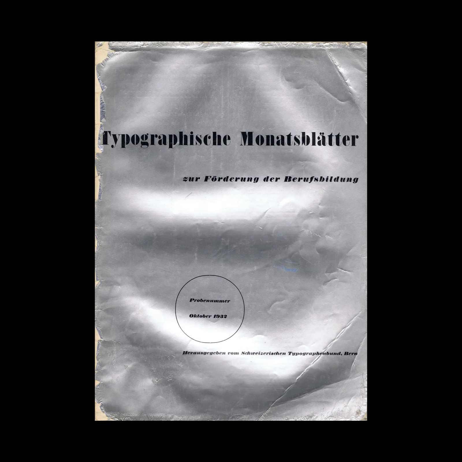 Typographische Monatsblätter, First/ Sample Issue, October 1932