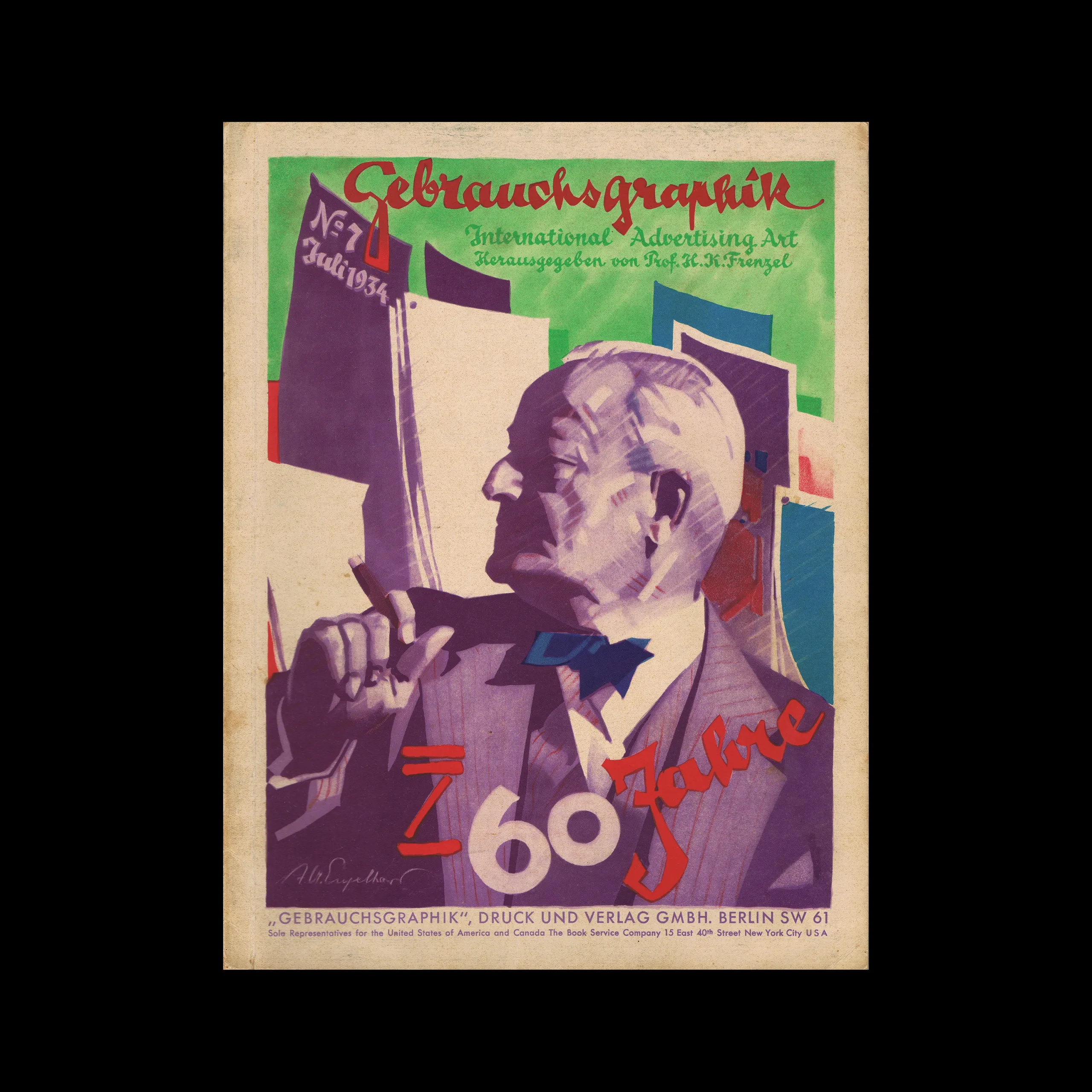 Gebrauchsgraphik, 07, 1934. Cover design by Julius U. Engelhardt