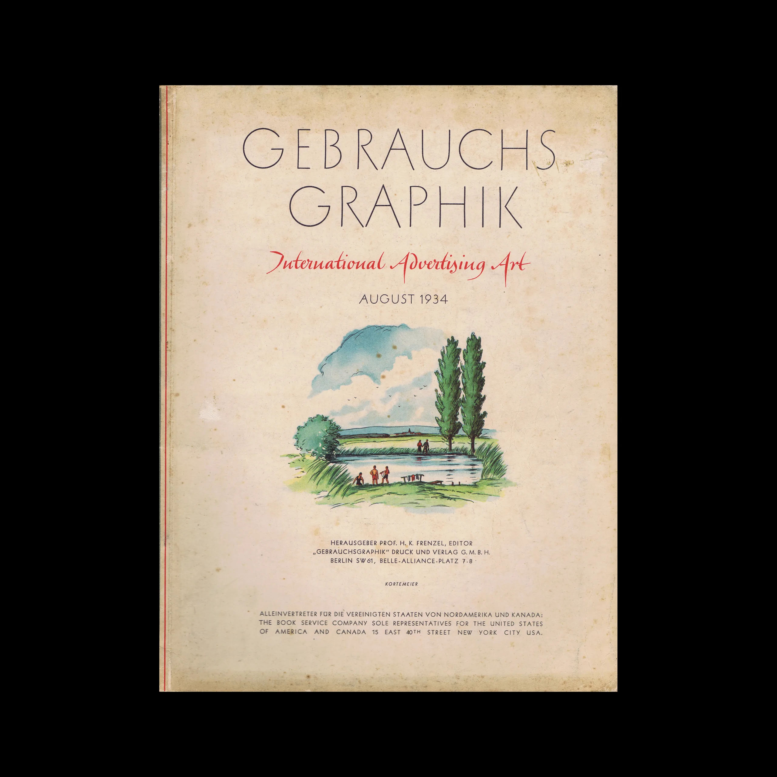 Gebrauchsgraphik, 08, 1934. Cover design by Siegfried Kortemeier