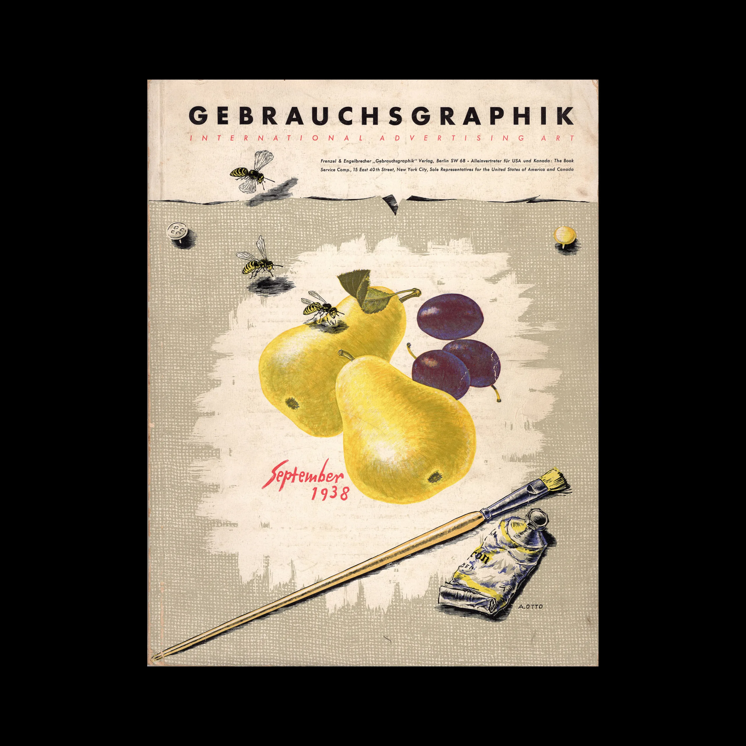 Gebrauchsgraphik, 09, 1938. Cover design by Alexander Otto
