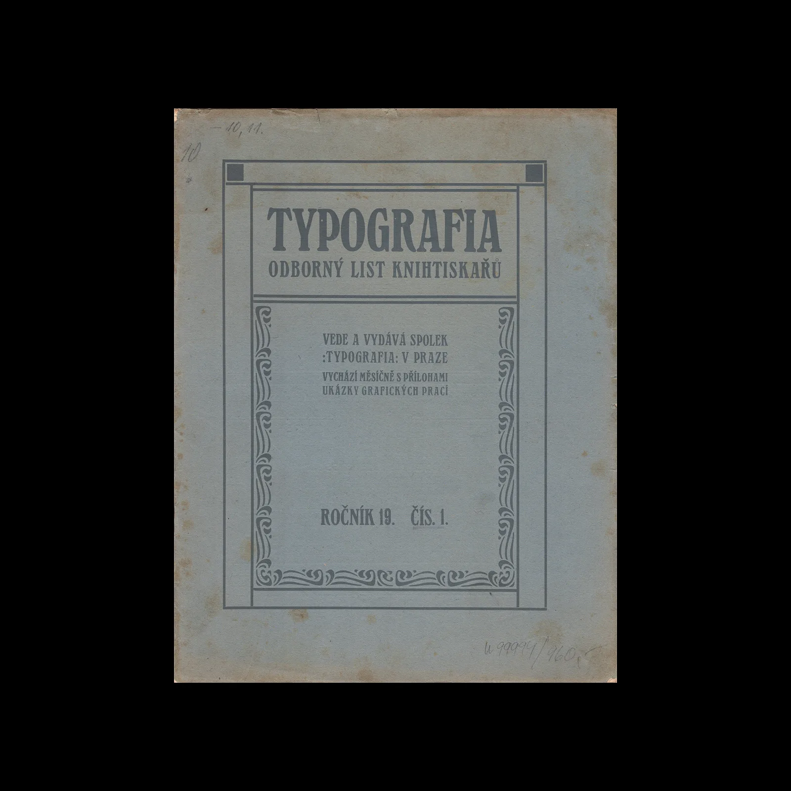 Typografia, ročník 19, 01, 1908 1 Typografia, ročník 19, 01, 1908