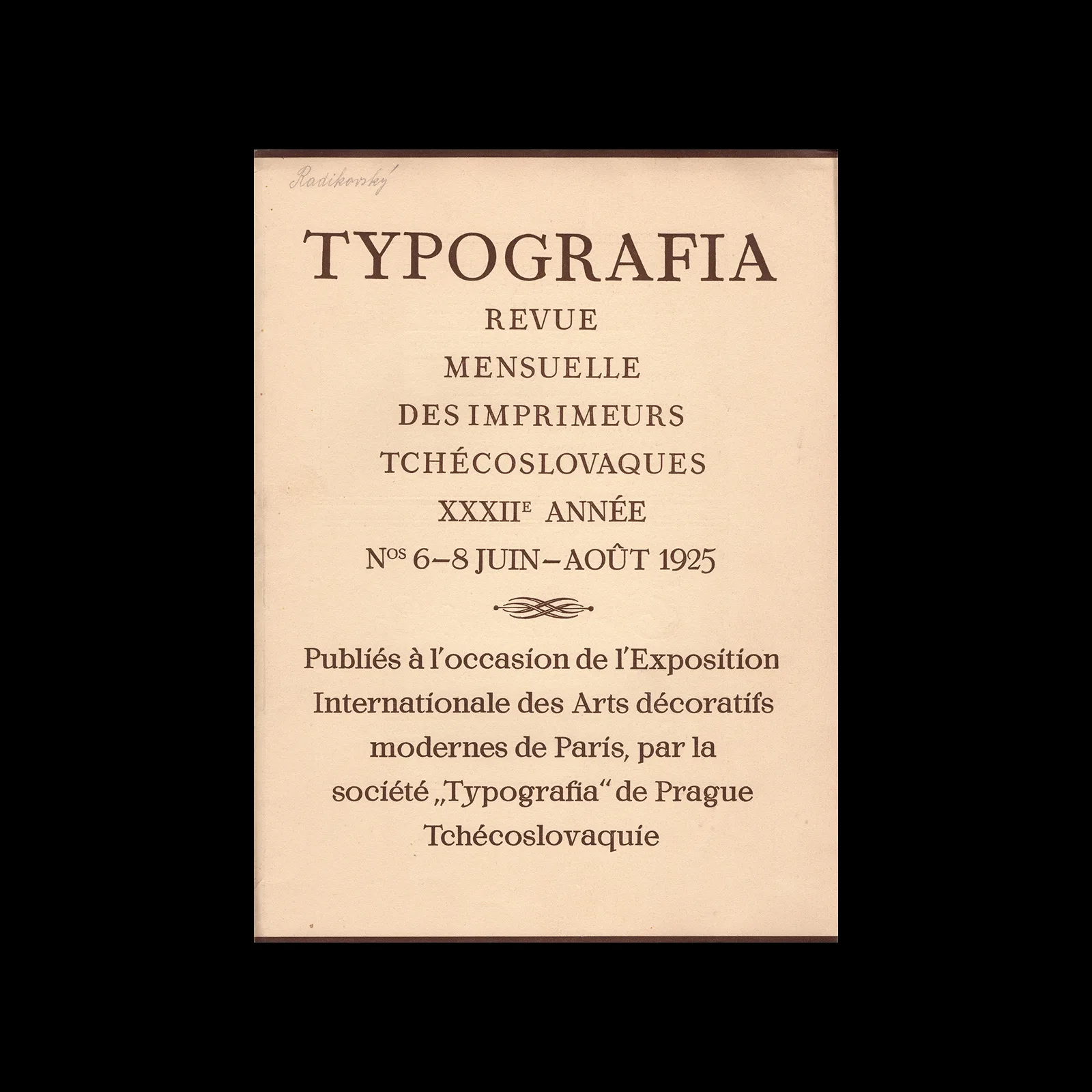 Typografia, ročník 32, 06-08, 1925