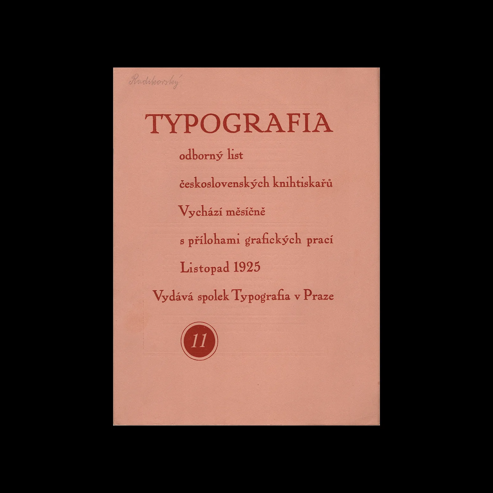 Typografia, ročník 32, 11, 1925
