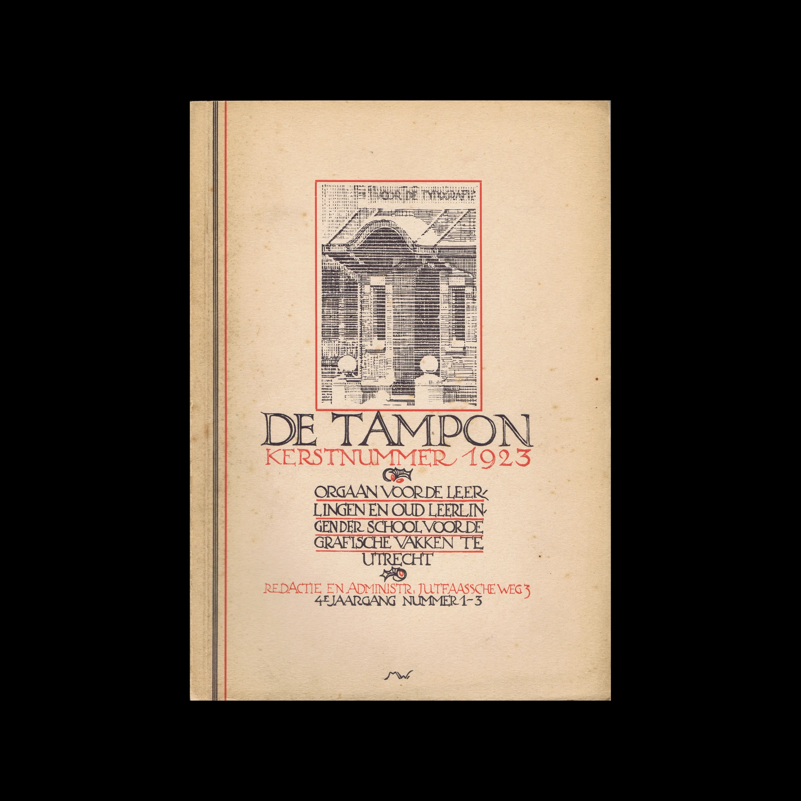 De Tampon, Kerstnummer 1923, School voor de Grafische Vakken, Utrecht, Vol 04, No. 01-03, Utrecht, 1923