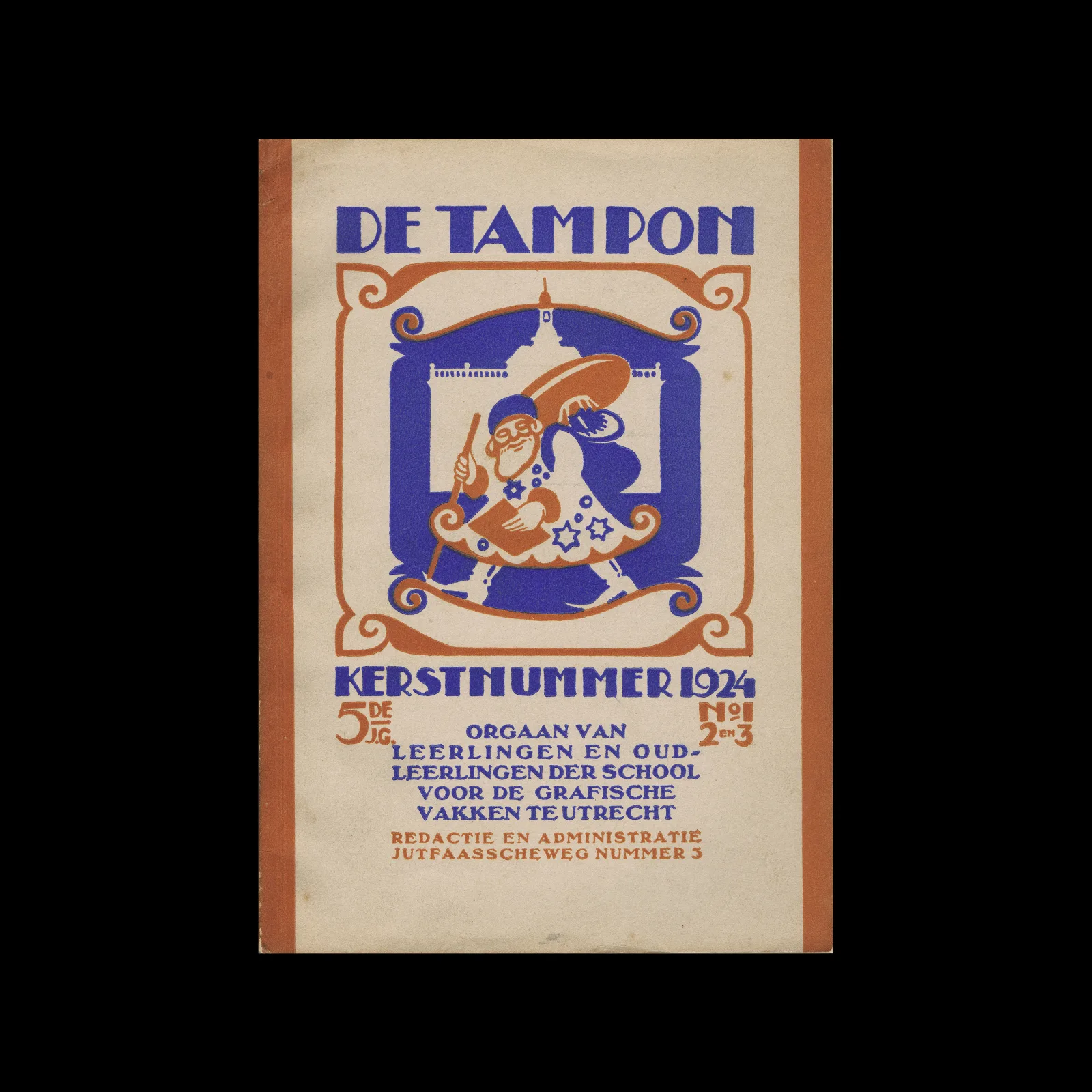 De Tampon, Kerstnummer 1924, School voor de Grafische Vakken, Utrecht, Vol 05 No. 01-03, Utrecht, 1924