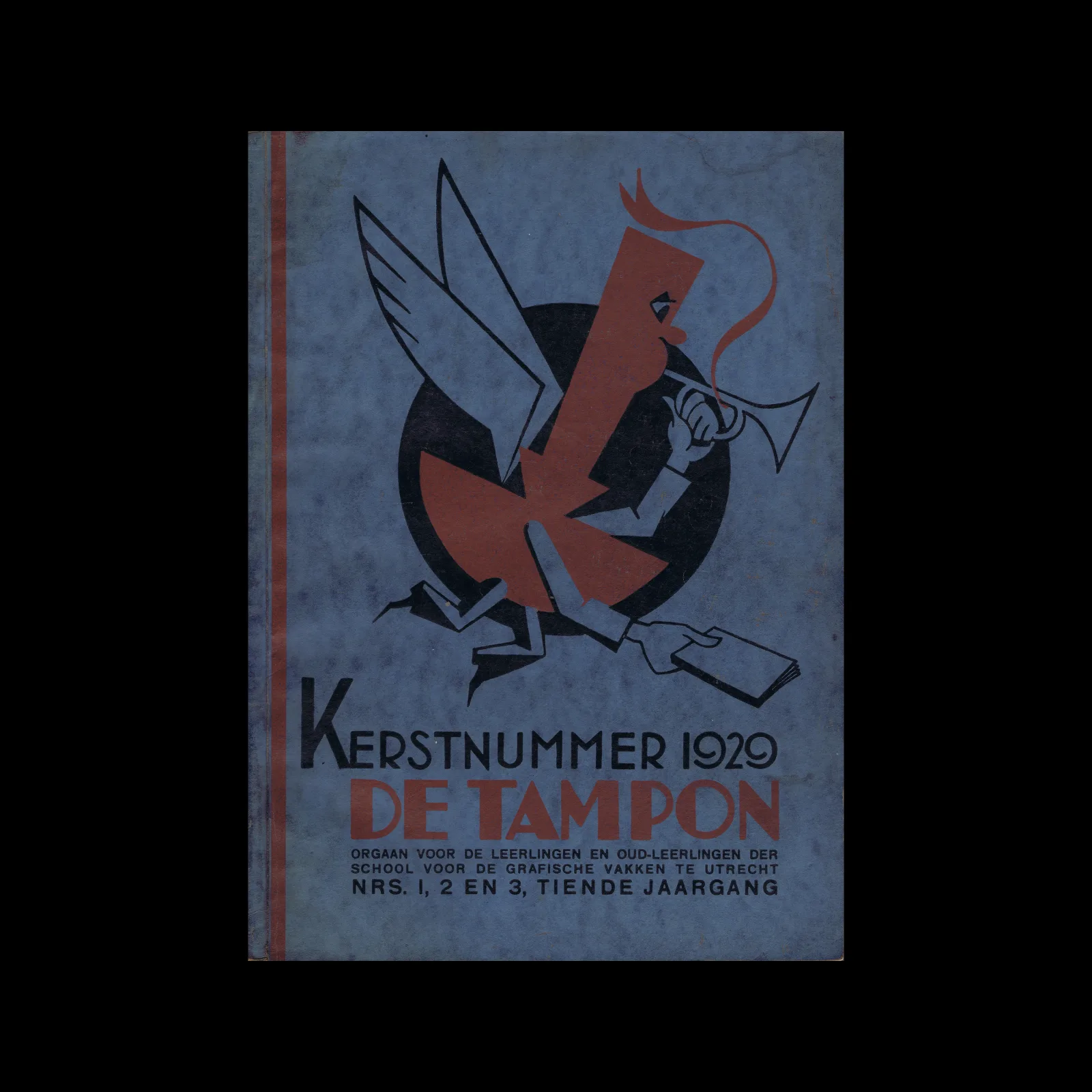 De Tampon, Kerstnummer 1929, School voor de Grafische Vakken, Utrecht, Vol 10, No. 01-03, Utrecht, 1929