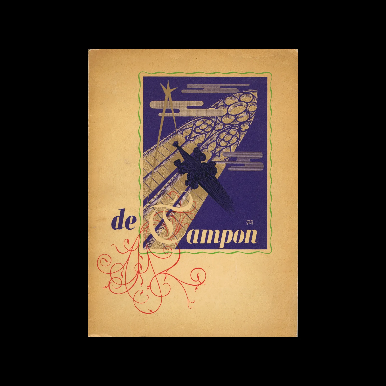 De Tampon, Kerstnummer 1950, School voor de Grafische Vakken, Utrecht, Vol 28, No. 01-03, Utrecht, 1950