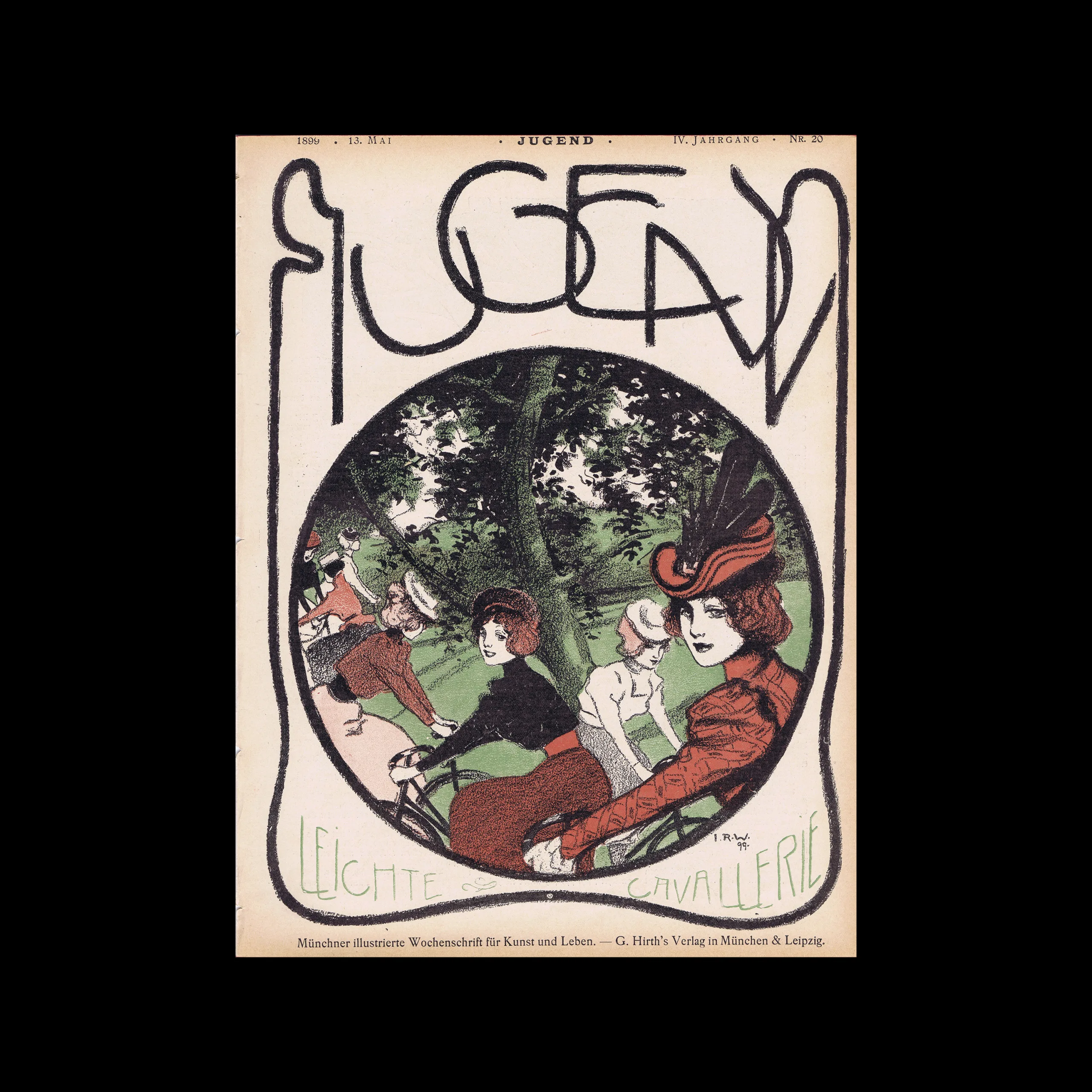 Jugend Magazine, Vol 04, No. 20, 1899. Cover design by Josef Rudolf Witzel