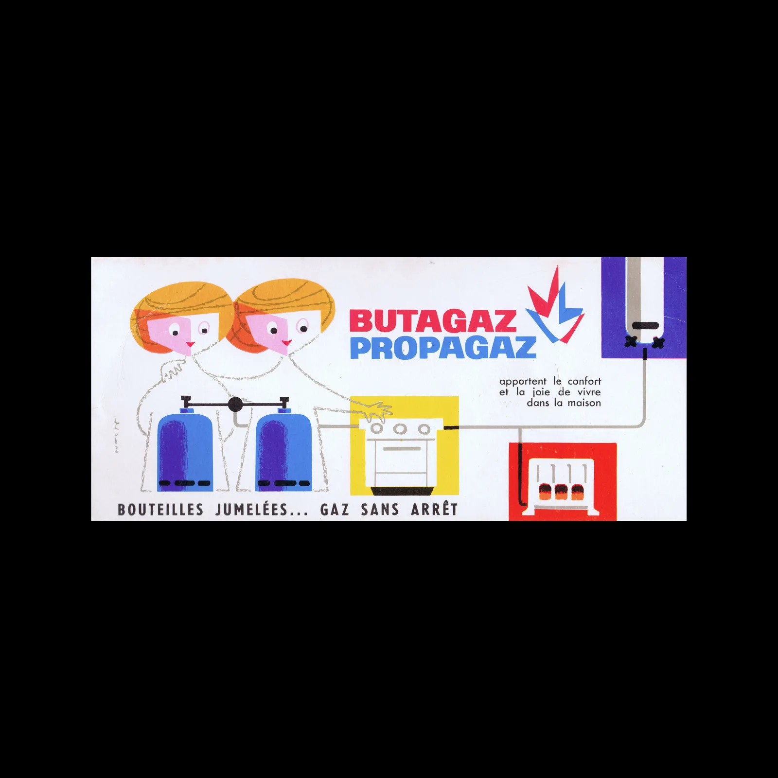 Butagaz / Propagaz — Bouteilles Jumelées… Gaz Sans Arrêt, c. 1950s–60s