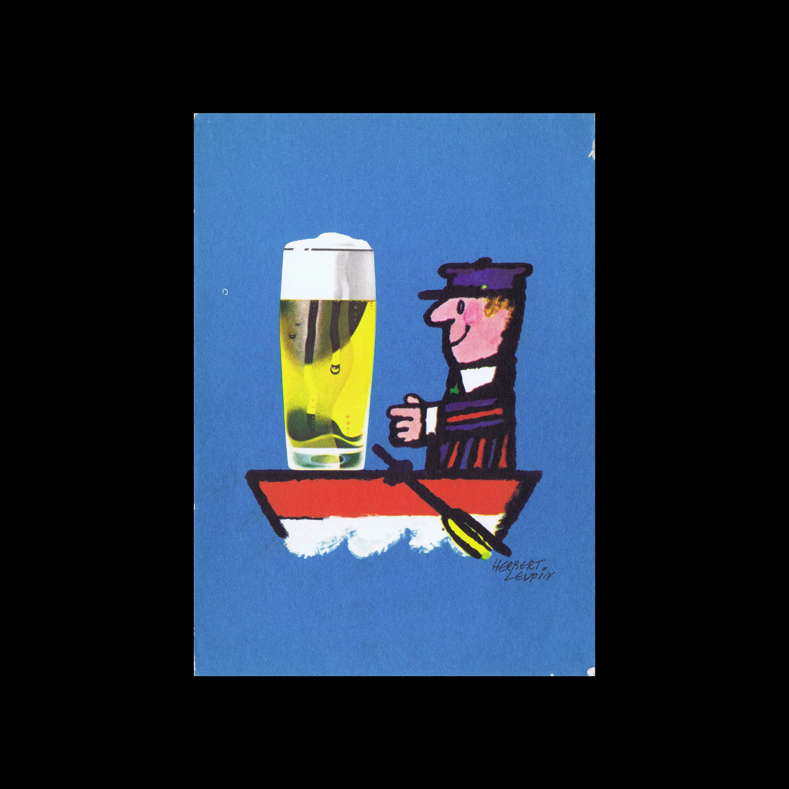 Herbert Leupin, Postcard for Deutsche Bierwerbung e.V., Bonn-Bad Godesberg, 1988 1 Herbert Leupin, Postcard for Deutsche Bierwerbung e.V., Bonn-Bad Godesberg, 1988