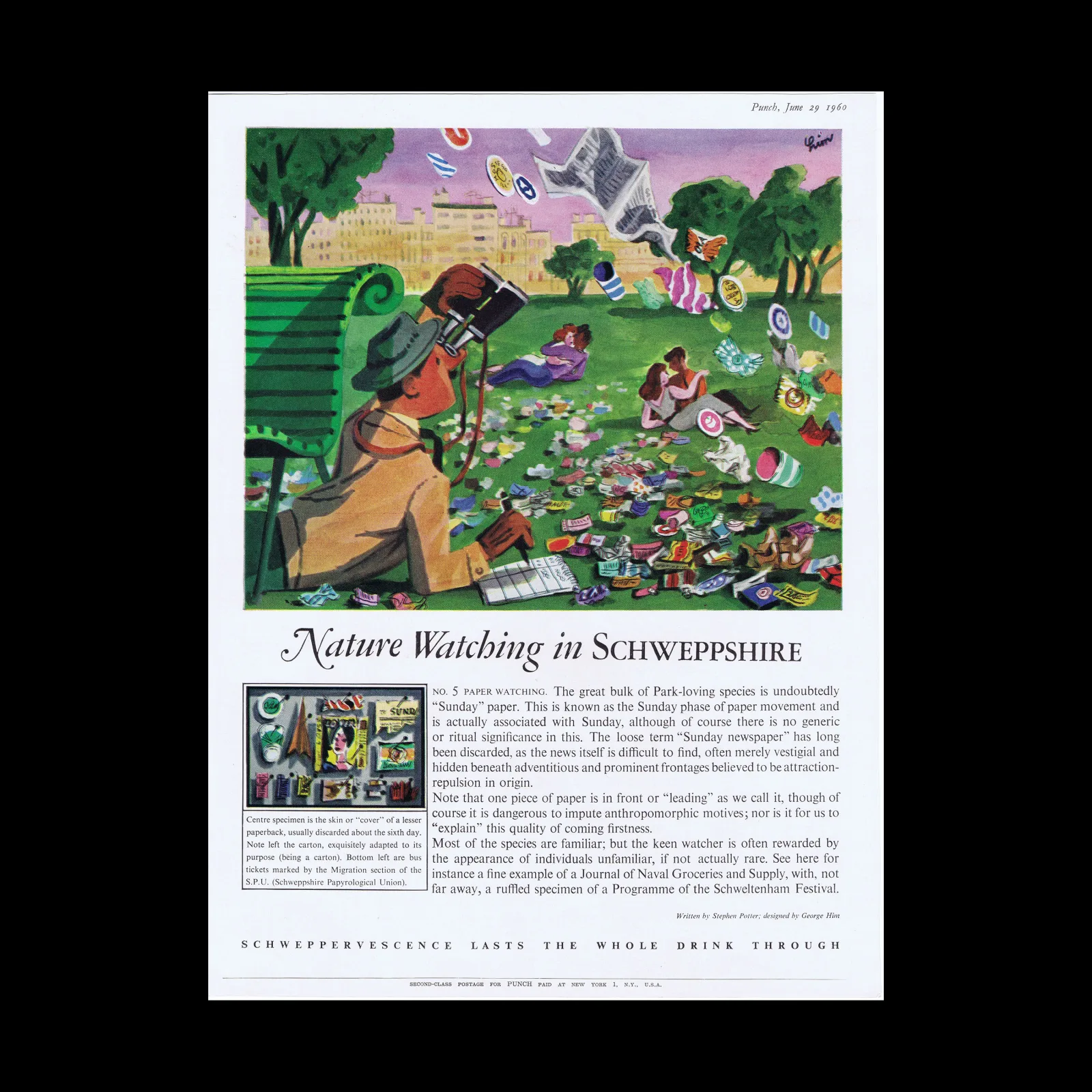 Nature Watching in Schweppshire, Advertisement, 1960
