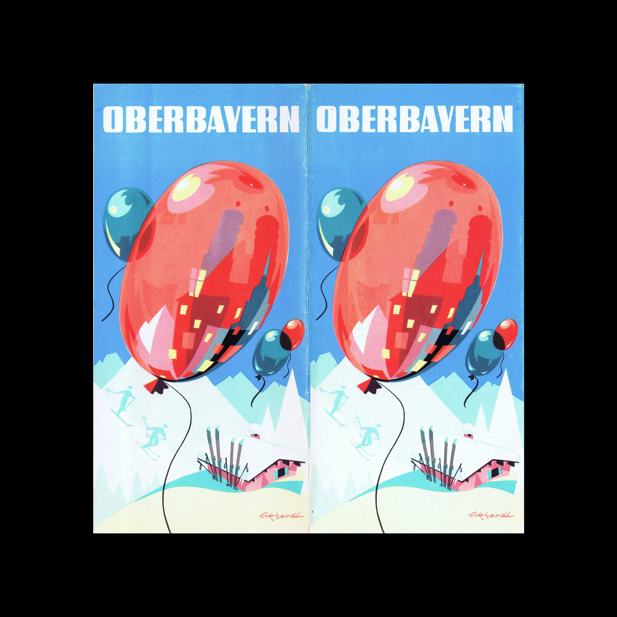Oberbayern, Travel Guide, c. 1950s 3 Oberbayern, Travel Guide, c. 1950s. Illustrated by Eckhardt, Munich