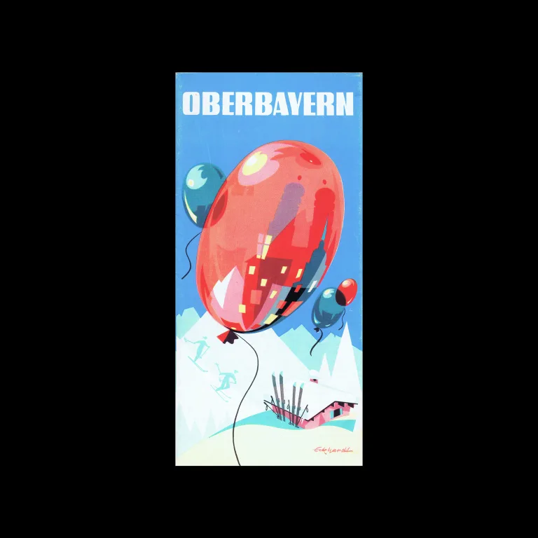 Oberbayern, Travel Guide, c. 1950s. Illustrated by Eckhardt, Munich