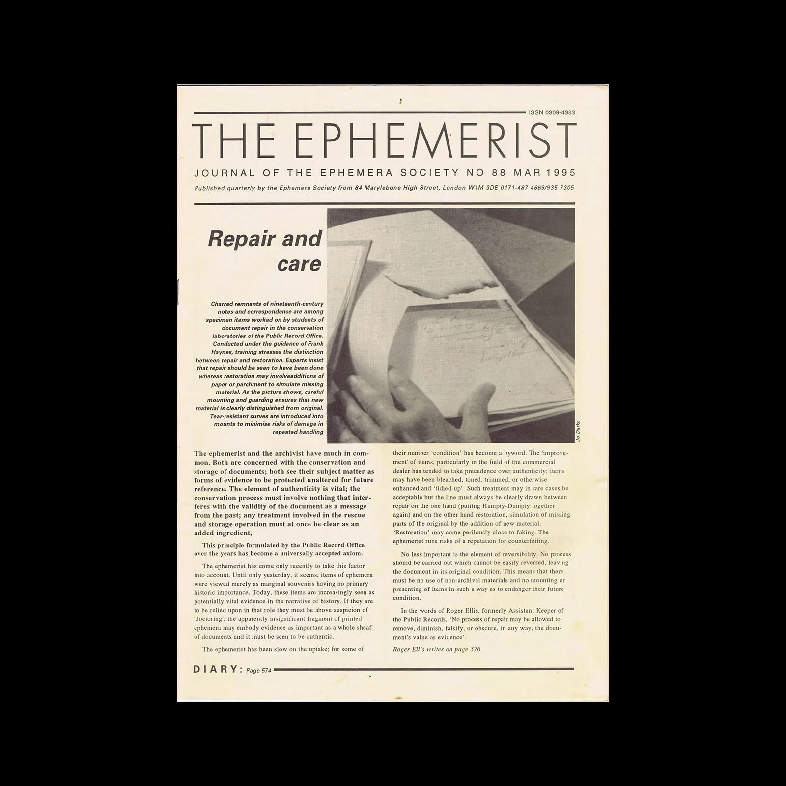 The Ephemerist, No 088, March 1995