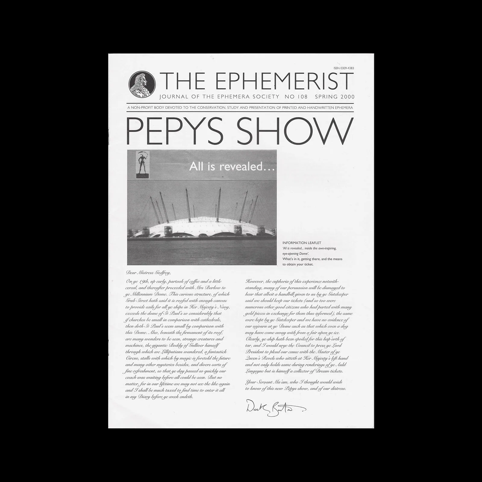The Ephemerist, No 108, Spring 2000
