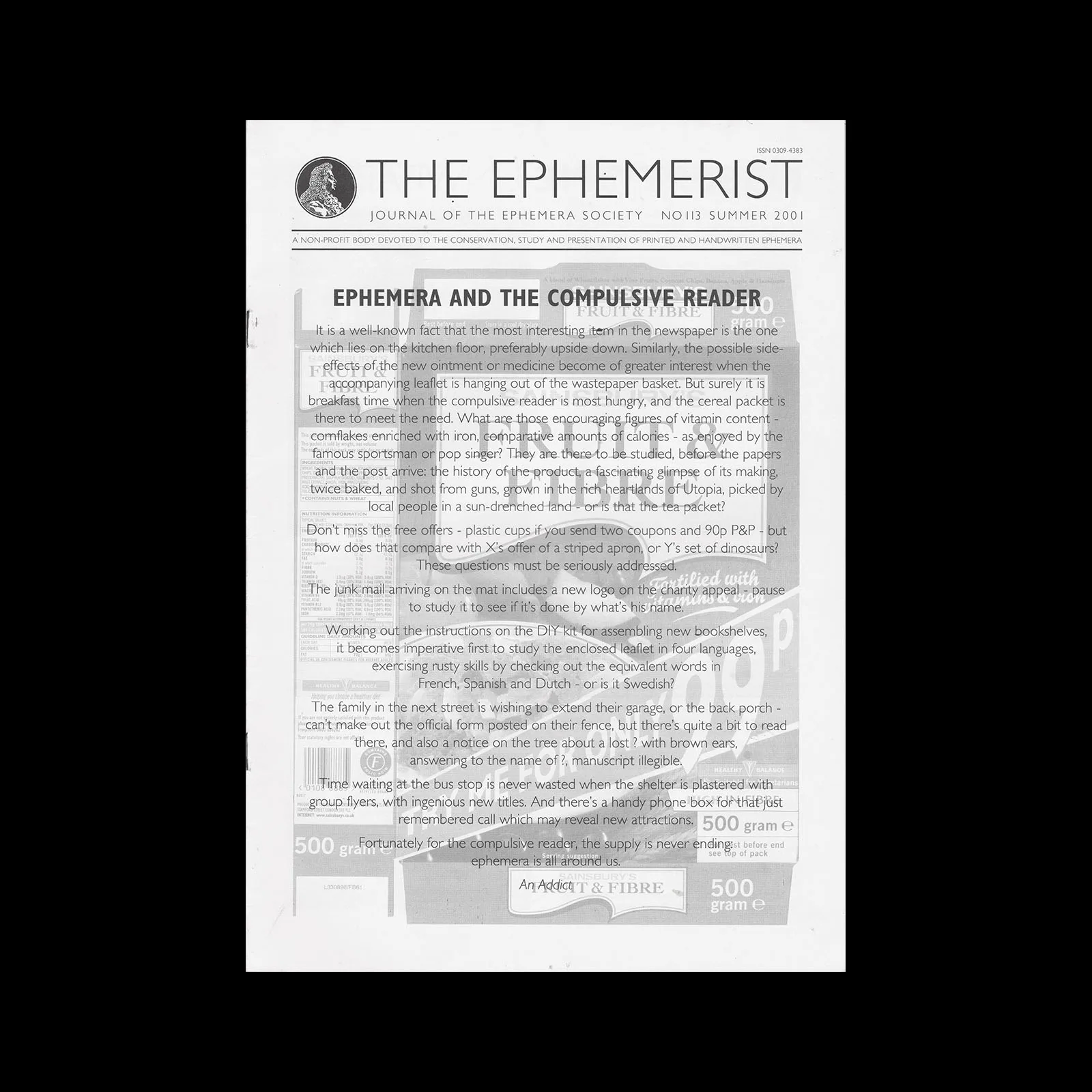 The Ephemerist, No 113, Summer 2001