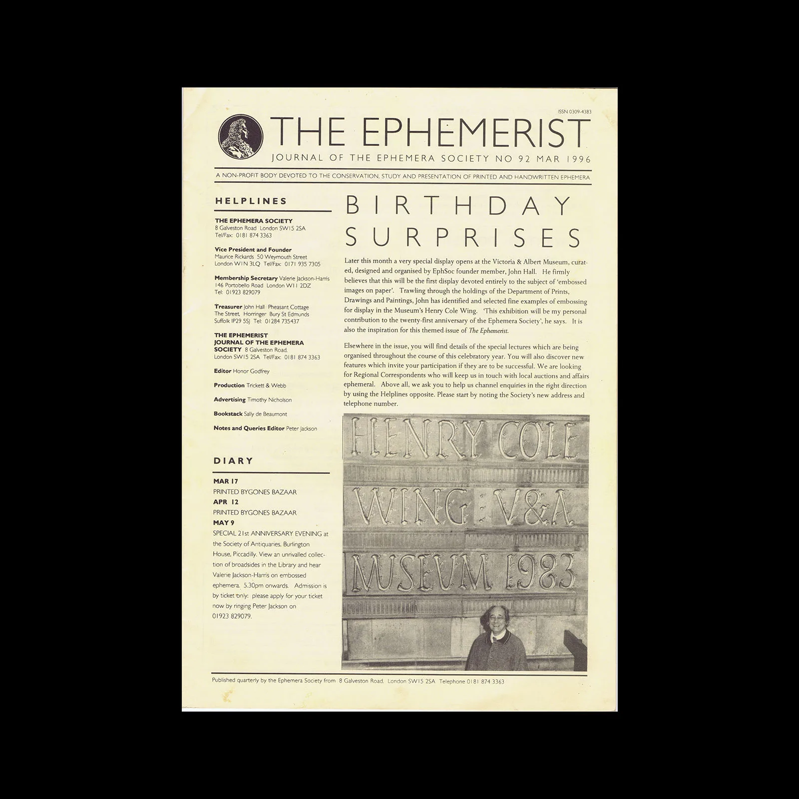 The Ephemerist, No 092, March 1996