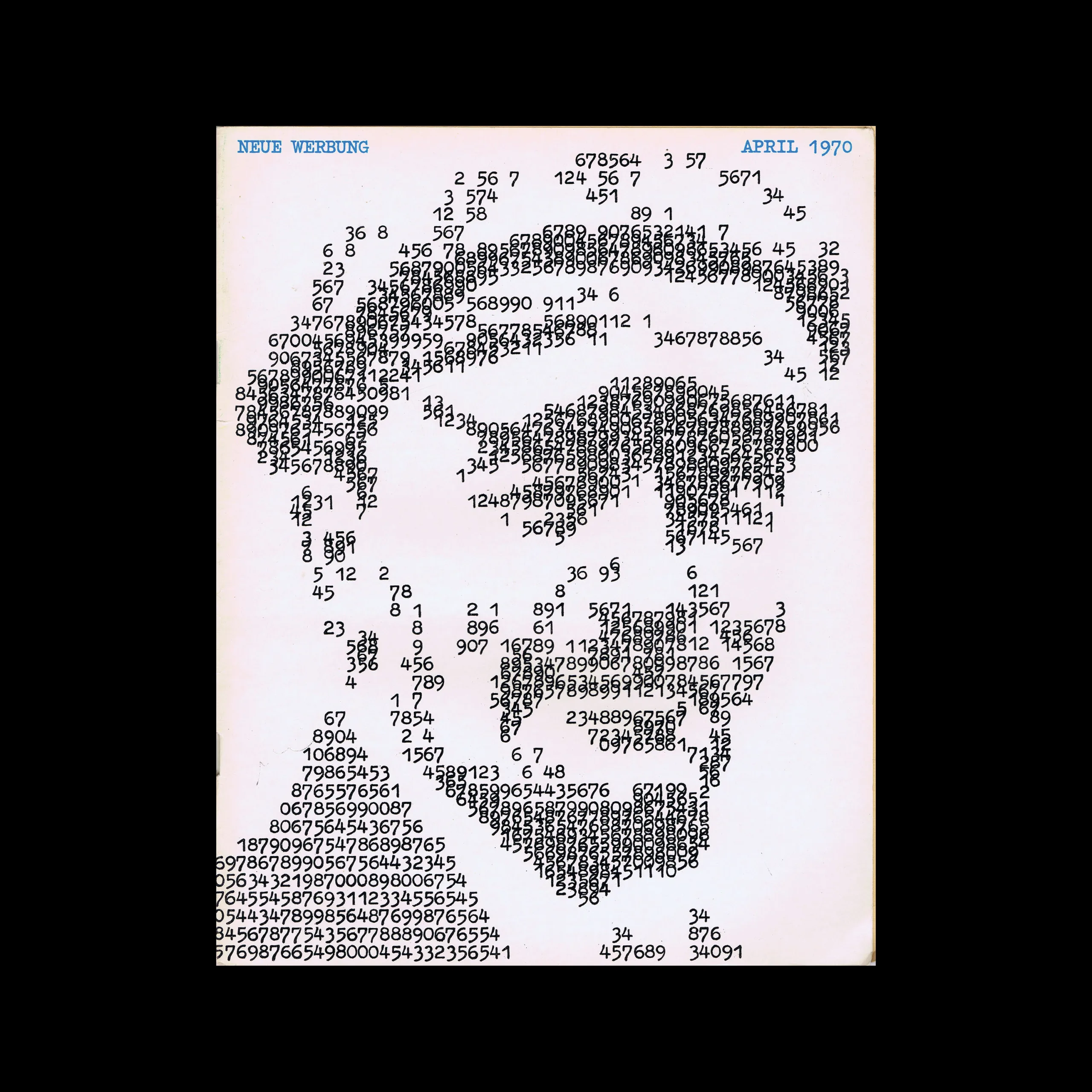 Neue Werbung, Vol 17, No 04, April 1970. Cover design by Helmut Wengler