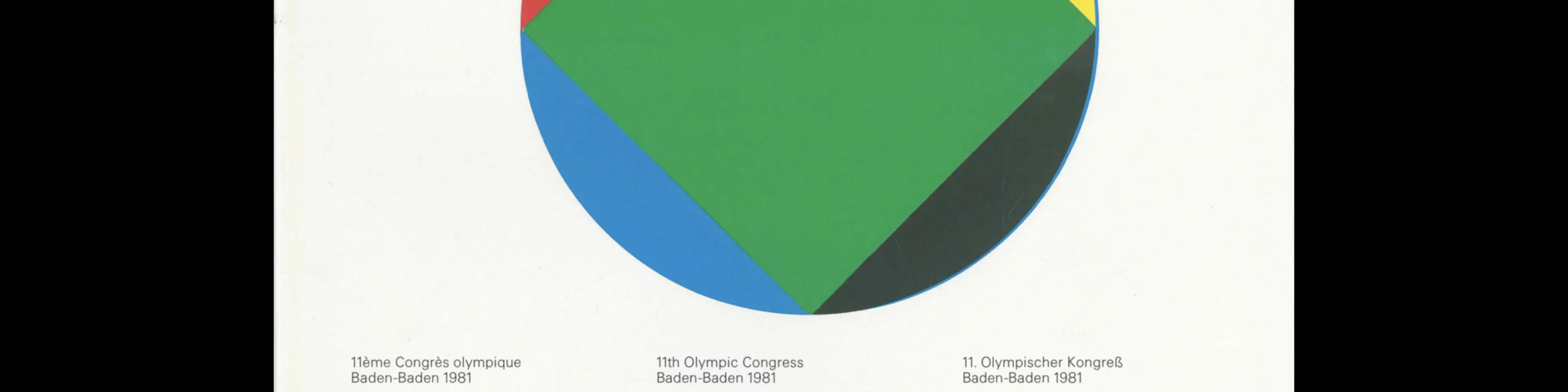 11th Olympic Congress, Brochure, 1981. Design by Anton Stankowski, Otl Aicher, Rolf Müller and Partners