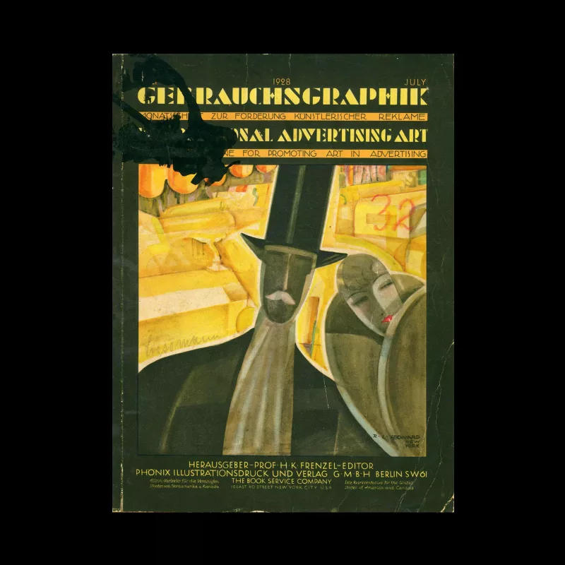 Gebrauchsgraphik, 07, 1928. Cover design by R. L. Leonard