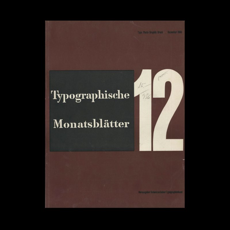 Typografische Monatsblätter, 12, 1946