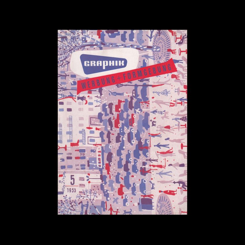 Graphik - Werbung + Formgebung, 5, 1953. Cover design by Oleg Zinger