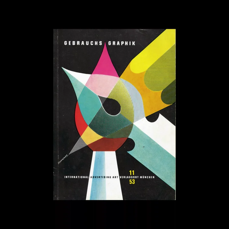 Gebrauchsgraphik, 11, 1953. Cover design by Schwabe